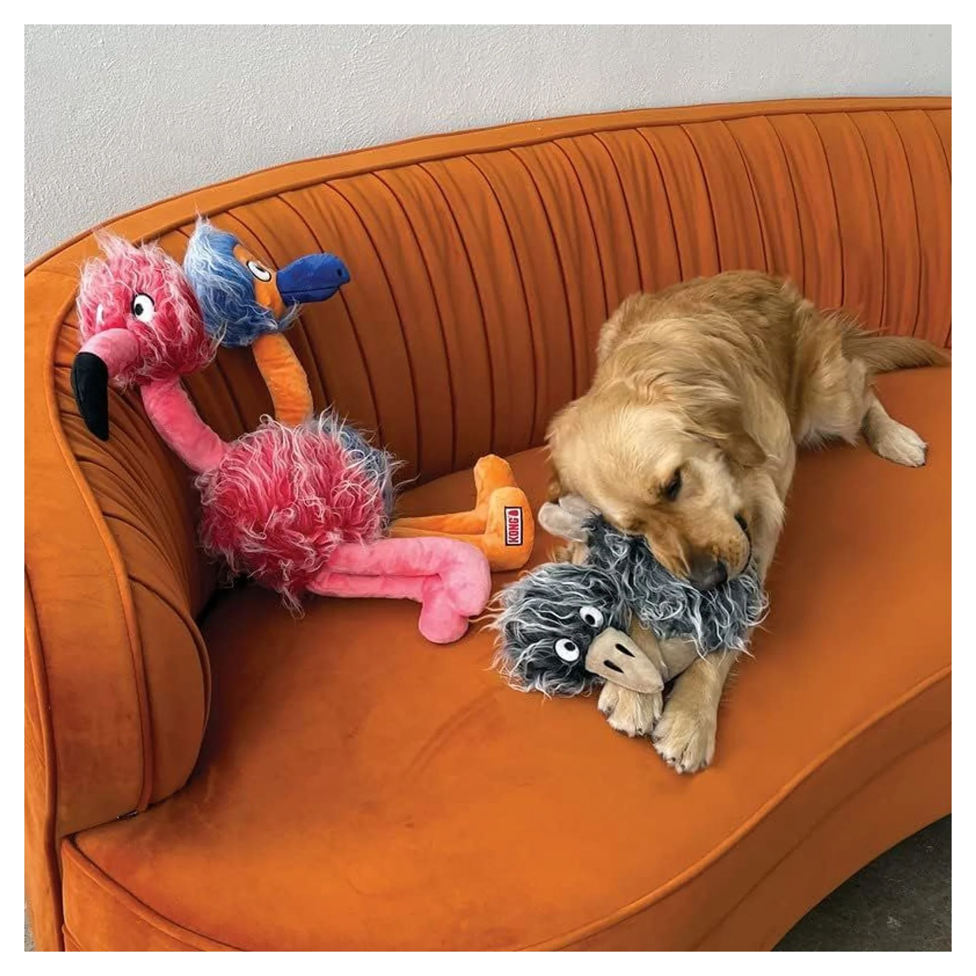 Kong Comfort Jumbo Flamingo Şeklinde Peluş Köpek Oyuncağı XL — Kumaş ve Peluş Oyuncaklar, 170 g — Görsel 4