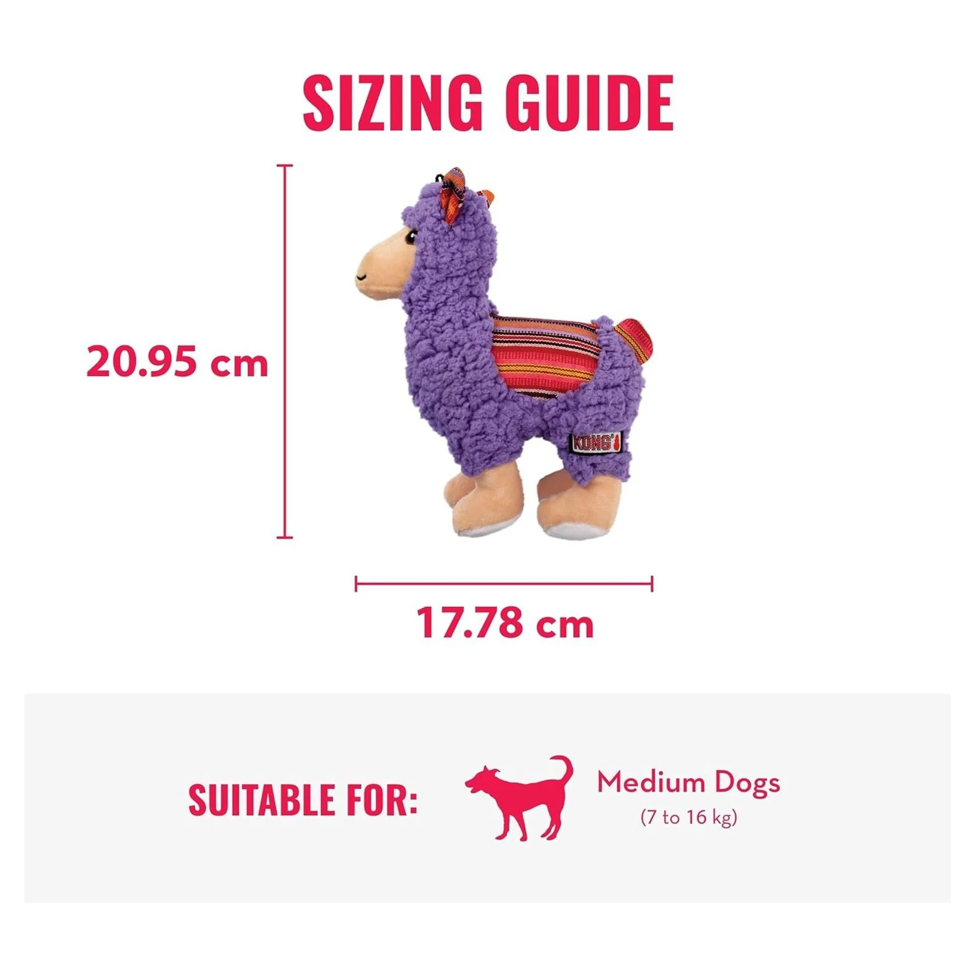 Kong Sherps Lama Şeklinde Peluş Köpek Oyuncağı M — Kumaş ve Peluş Oyuncaklar, 110 g — Görsel 2