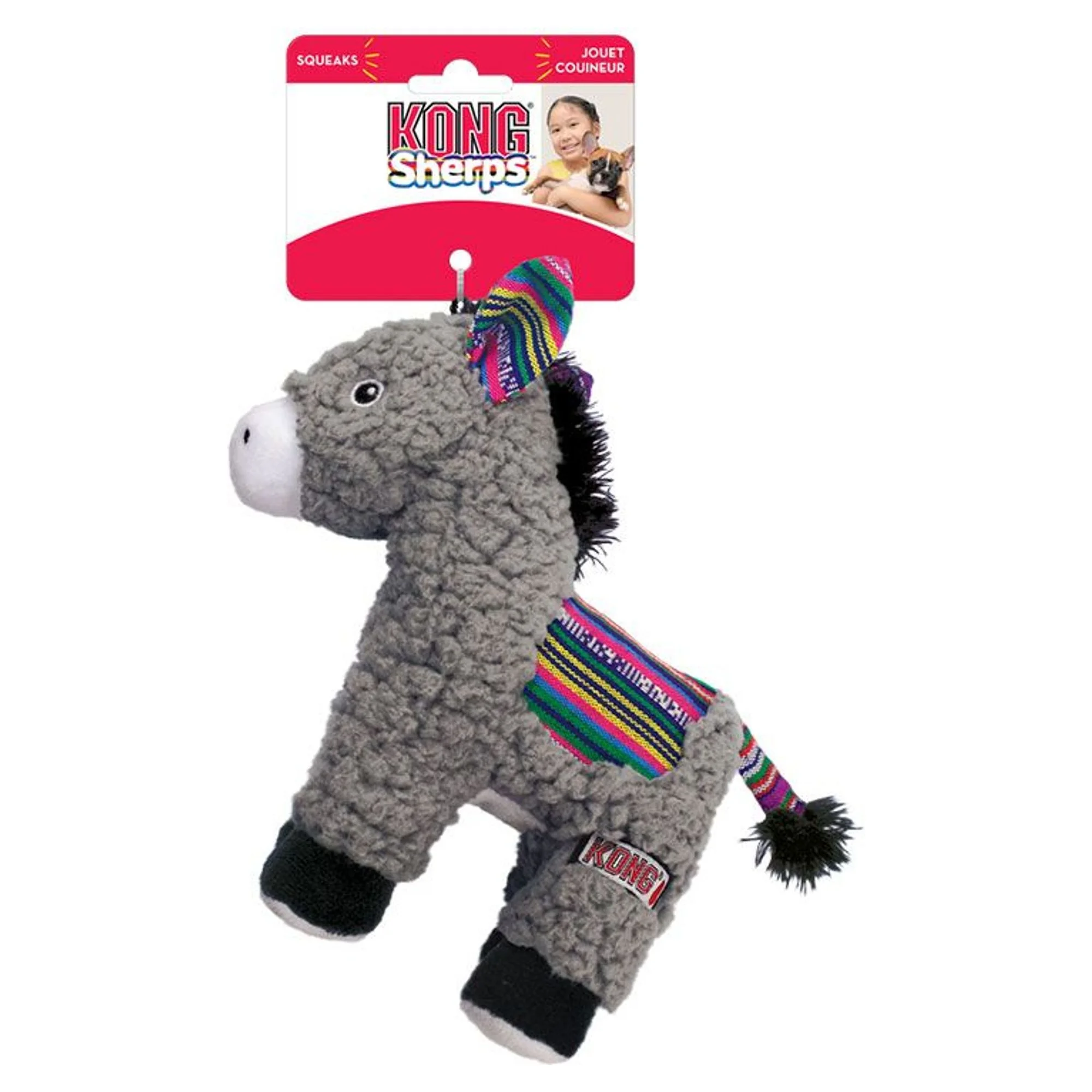Kong Kong Sherps Eşek Şeklinde Peluş Köpek Oyuncağı M