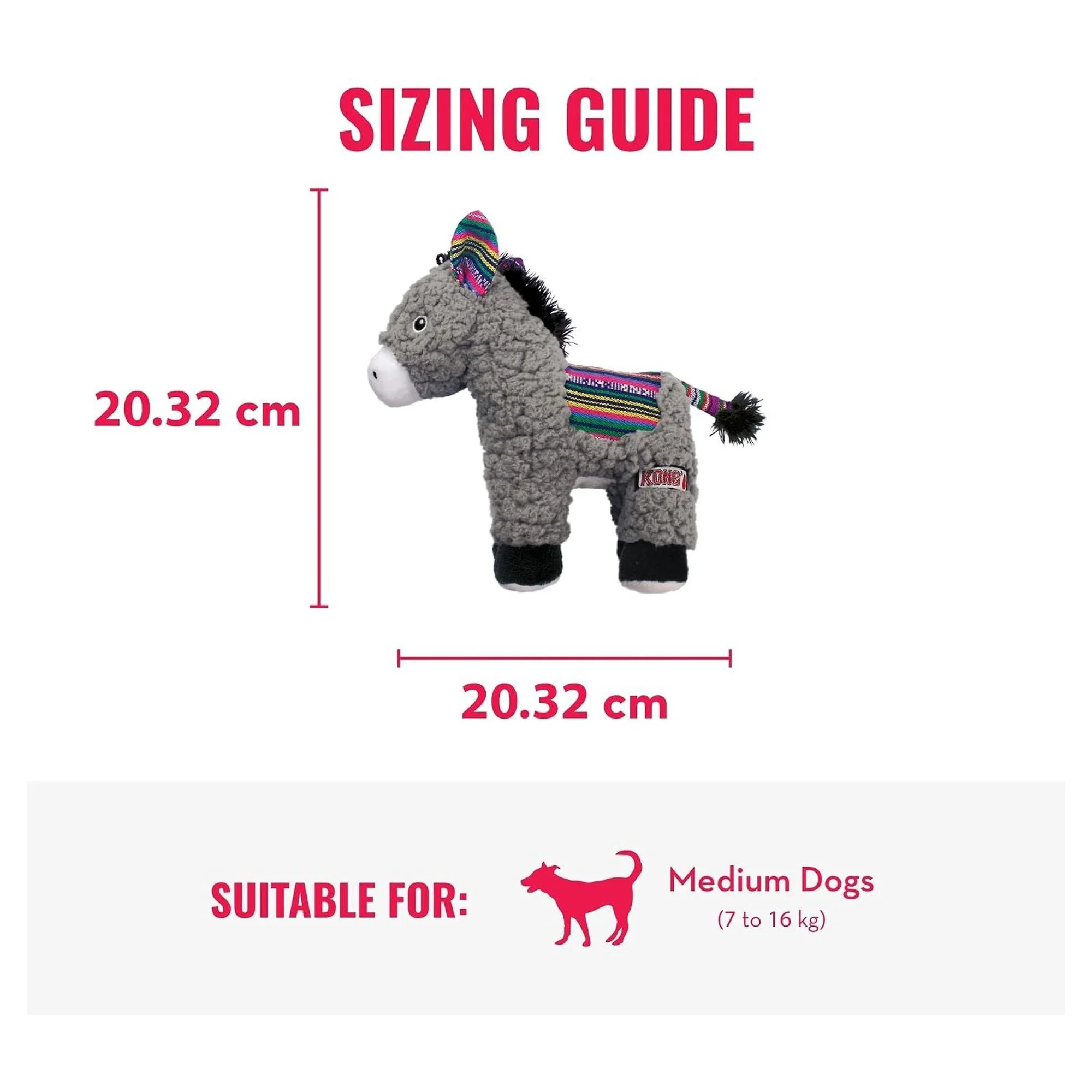 Kong Sherps Eşek Şeklinde Peluş Köpek Oyuncağı M — Kumaş ve Peluş Oyuncaklar, 110 g — Görsel 2