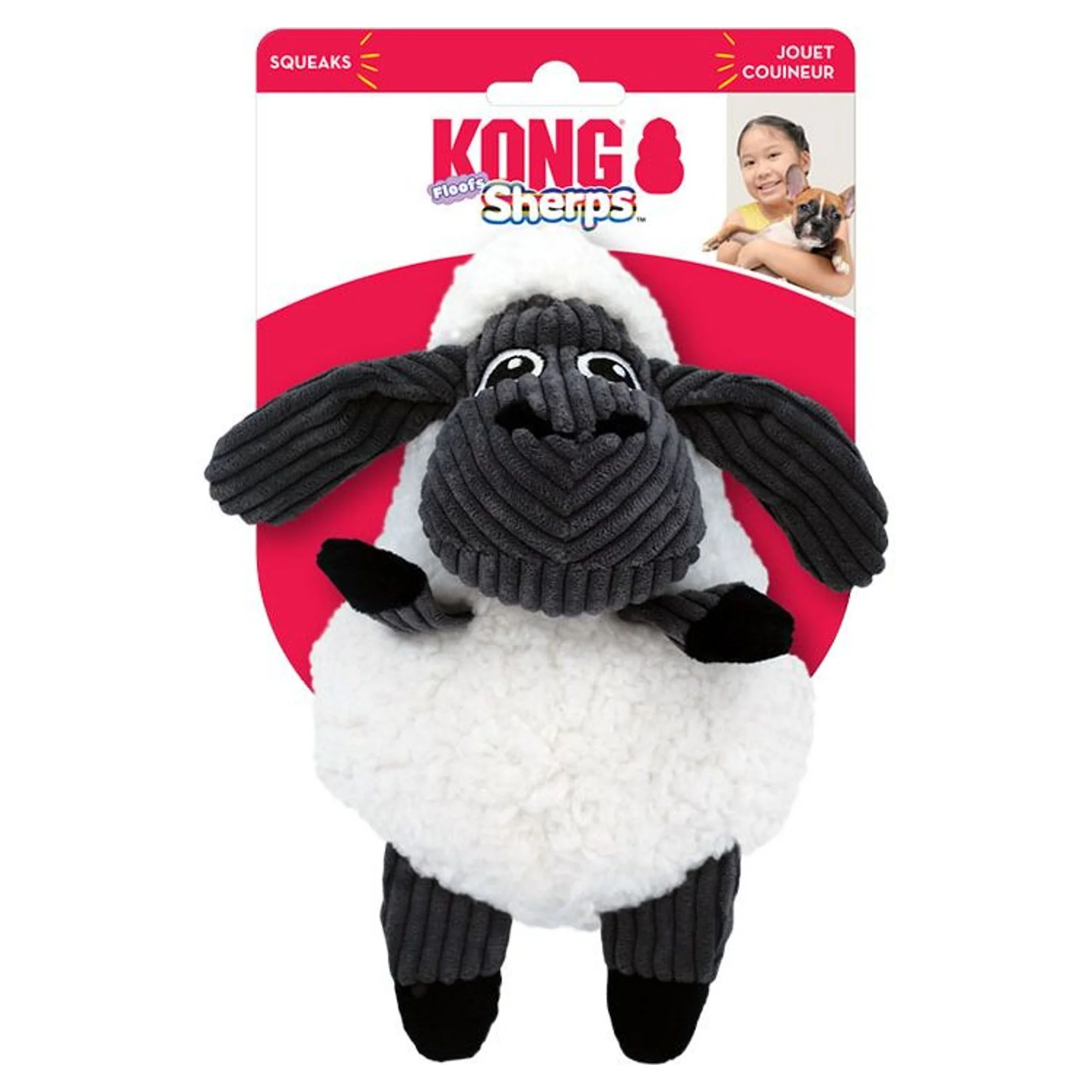 Kong Kong Sherps Kuzu Şeklinde Peluş Köpek Oyuncağı M