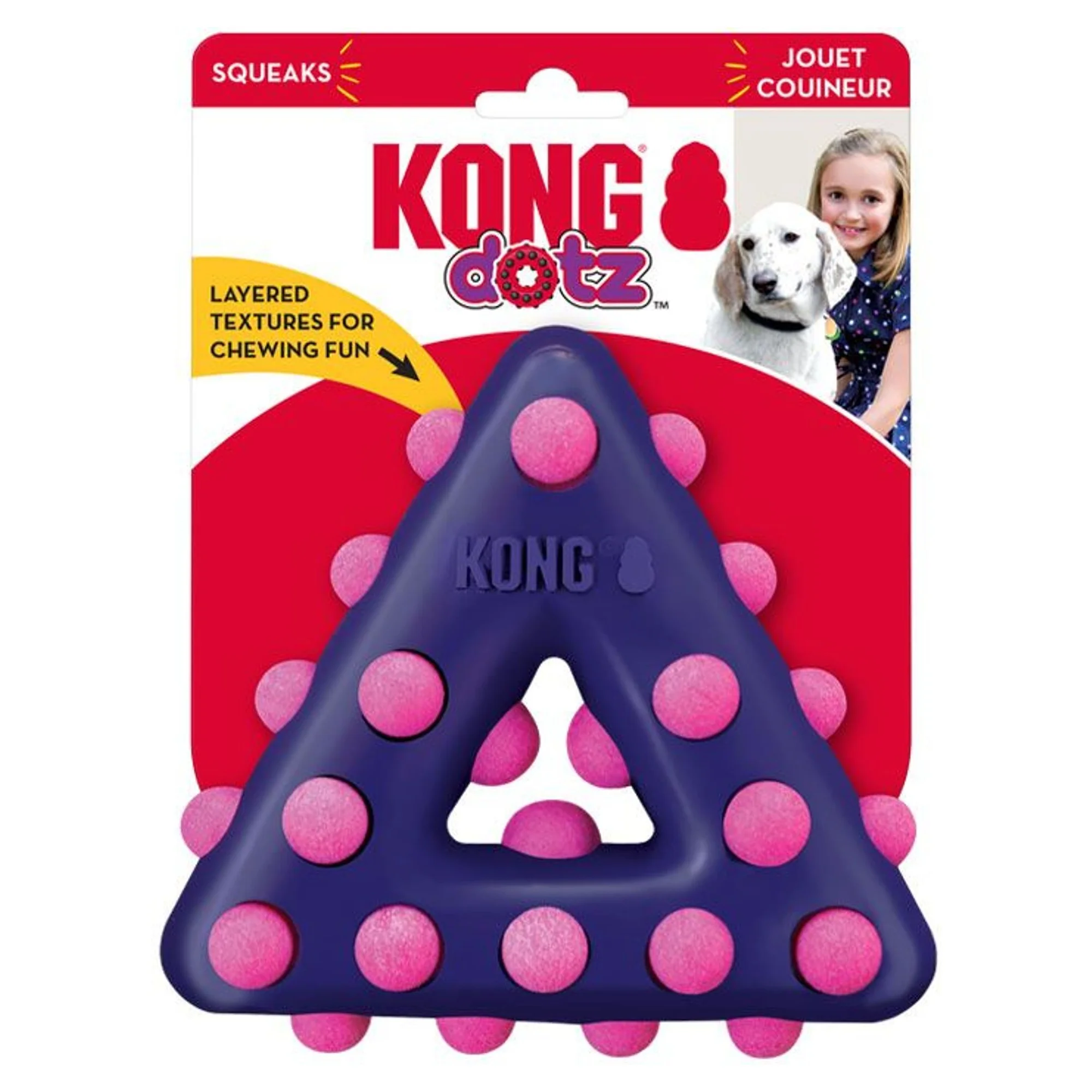 Kong Kong Dotz Triangle Üçgen Şeklinde Köpek Oyuncağı L
