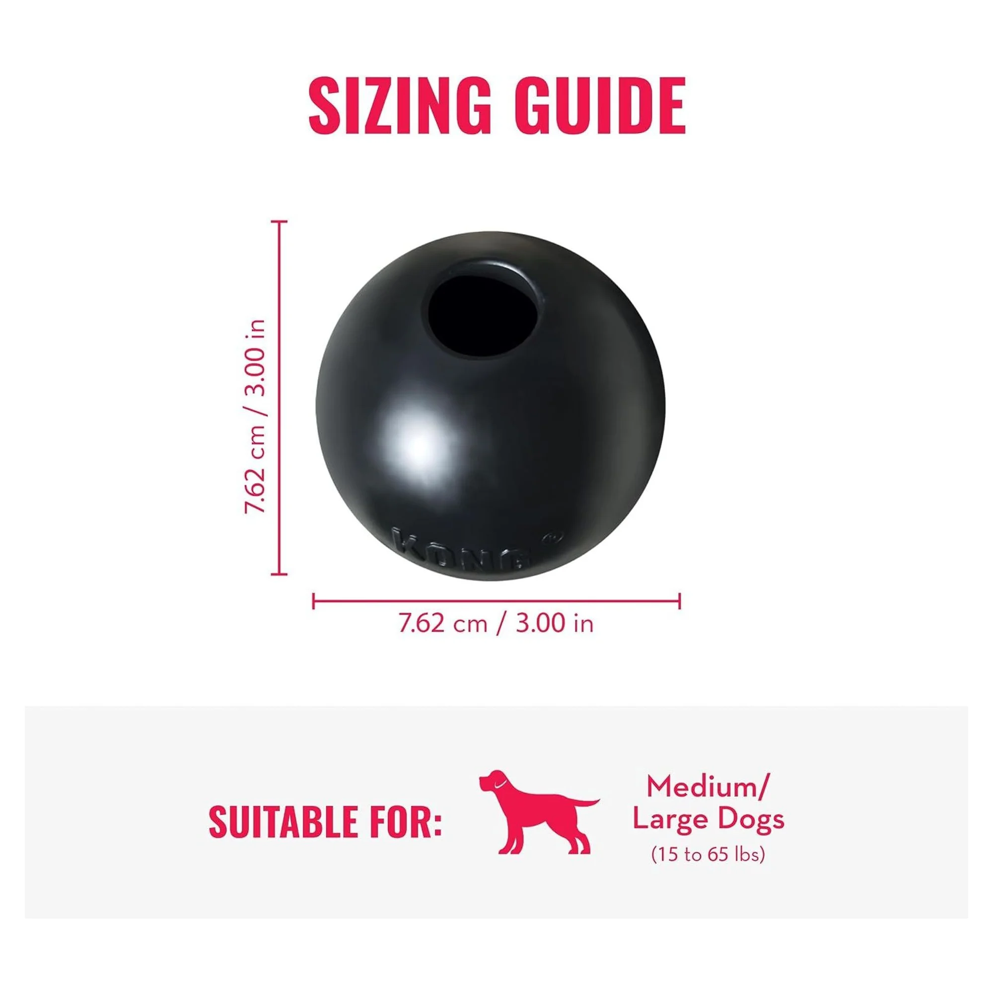 KONG Extreme Ultra Sert Köpek Top Oyuncağı M/L — Toplar, 140 g — Görsel 3