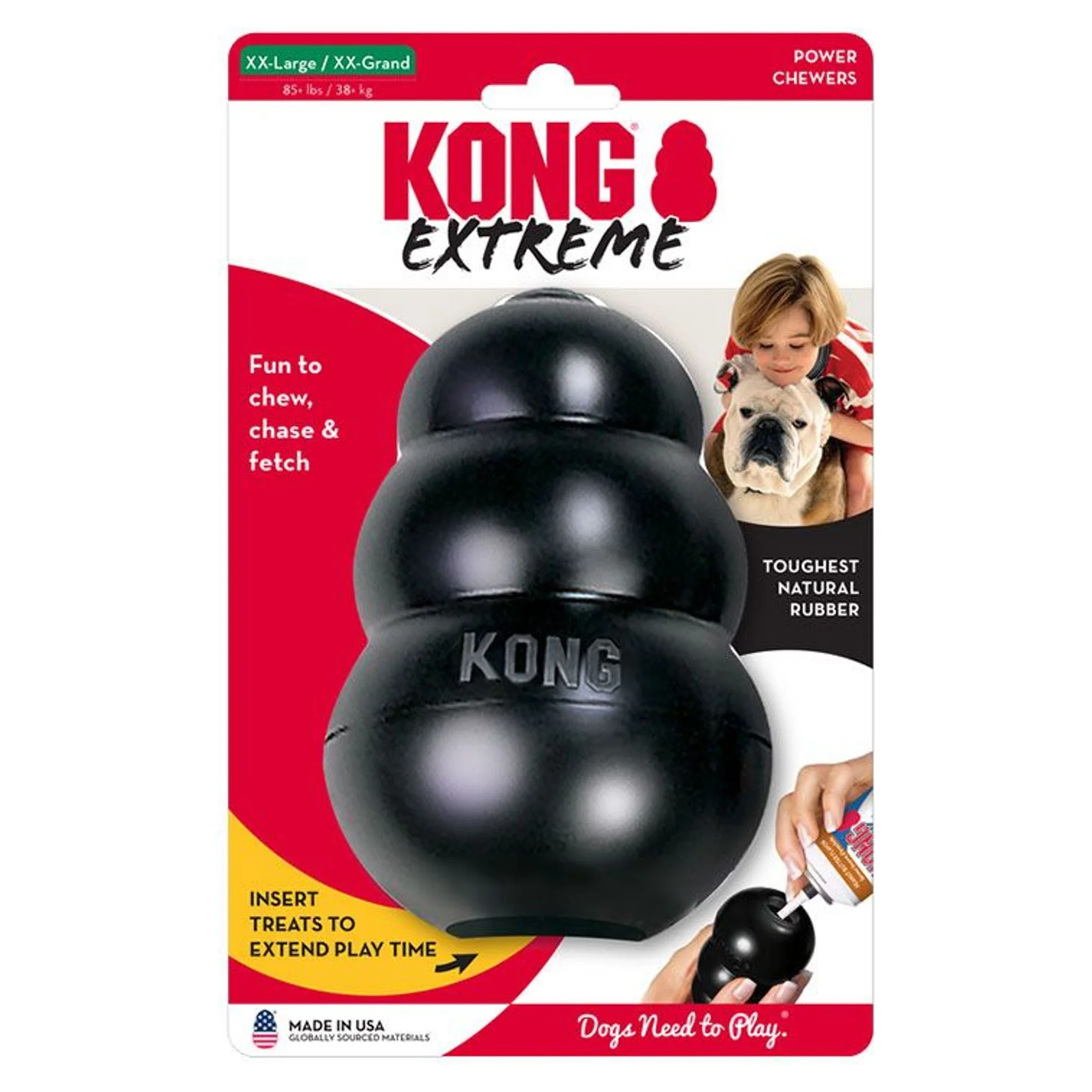 Kong Kong Extreme Köpekler için Çok Amaçlı Isırma Oyuncağı Ultra Sert XXL