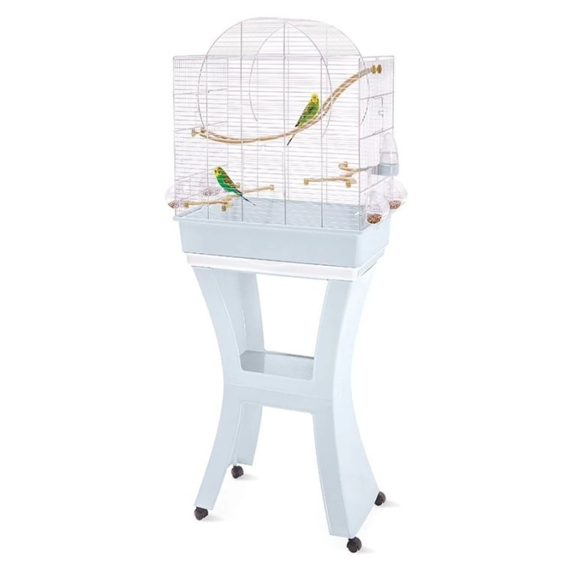 Imac Matilde Ayaklı Mavi/Gümüş Kuş Kafesi 58x38x71/143 CM