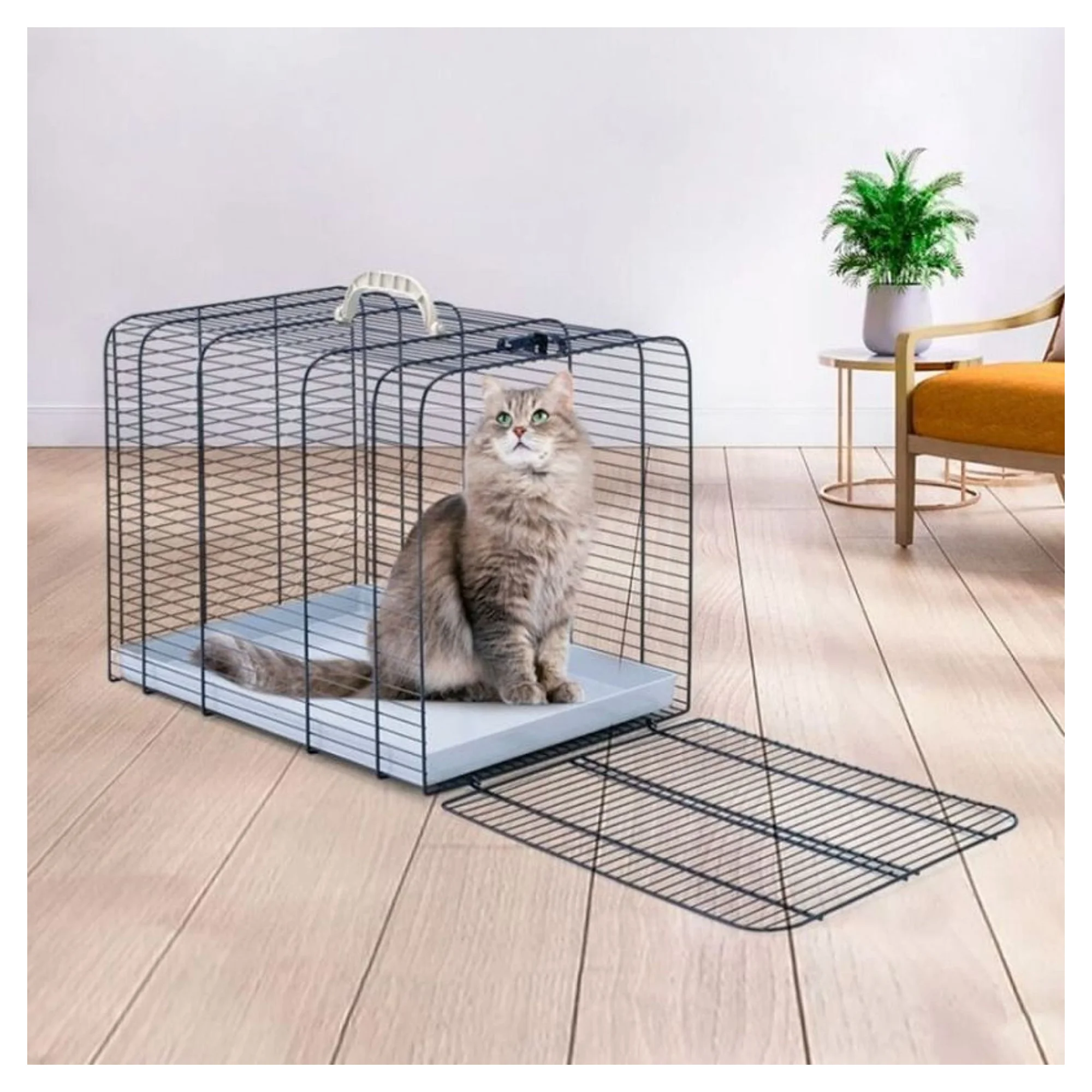 Imac Trasporto Gatto Metal Kedi Taşıma Çantası 43x30x35 CM — Metal Kapılı Çantalar — Görsel 3