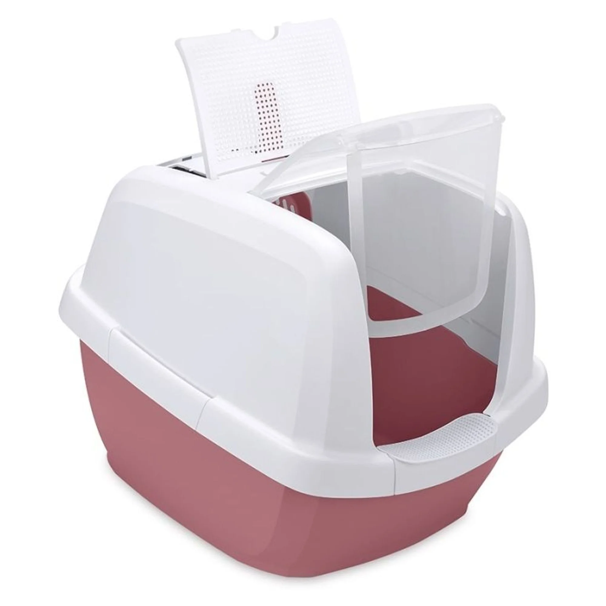 Imac Maddy Pembe-Beyaz Kapalı Kedi Tuvaleti 665x47.5x47.5 CM