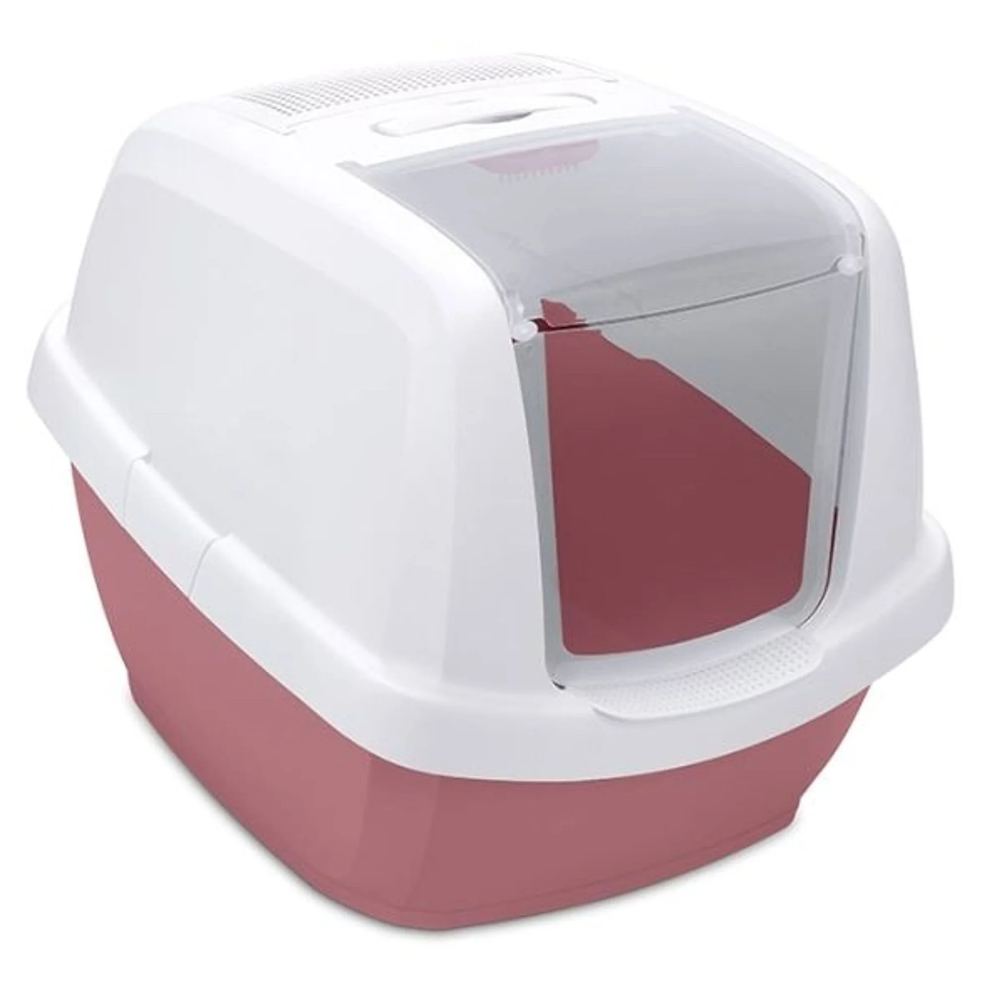 Imac Maddy Junior Pembe-Beyaz Kapalı Kedi Tuvaleti 57x43x41 CM