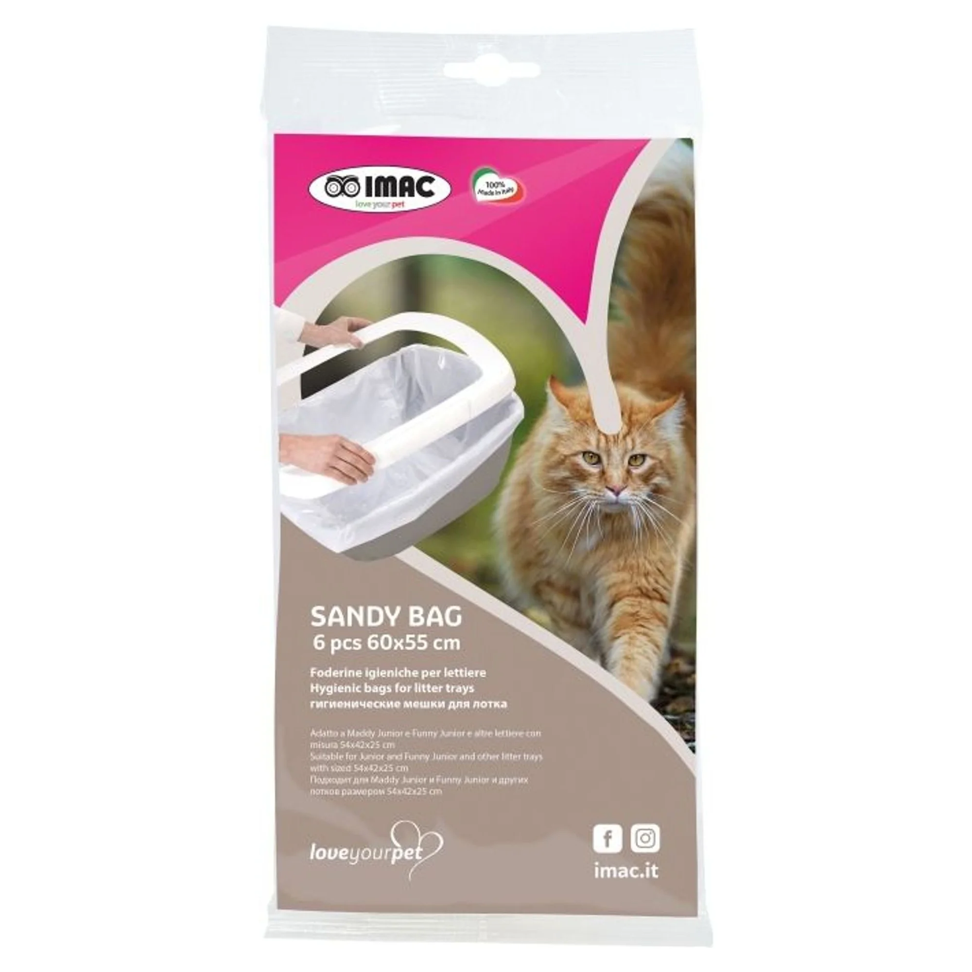 Imac Sandy Kedi Tuvaleti Torbası 6x10 Adet — Kedi Tuvalet Ürünleri — Görsel 2