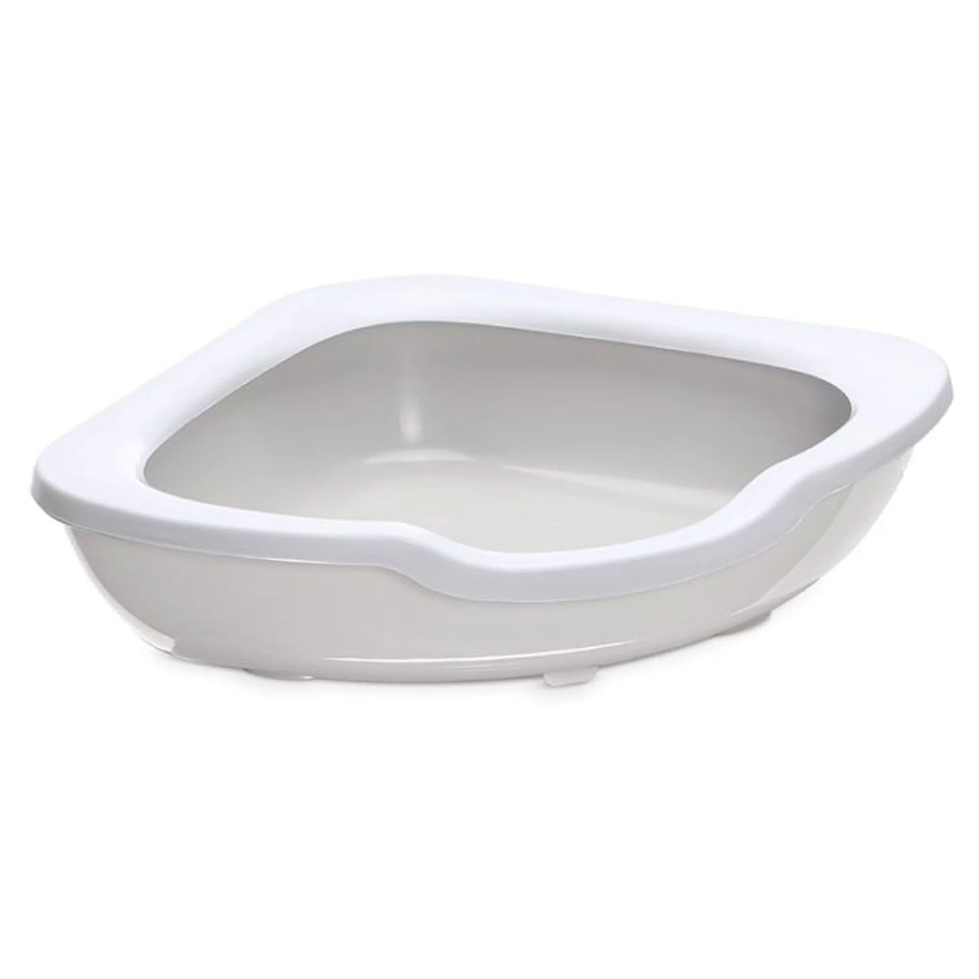 Imac Fred Açık Kedi Köşe Tuvaleti Bej/Beyaz 51x51x15.5 CM