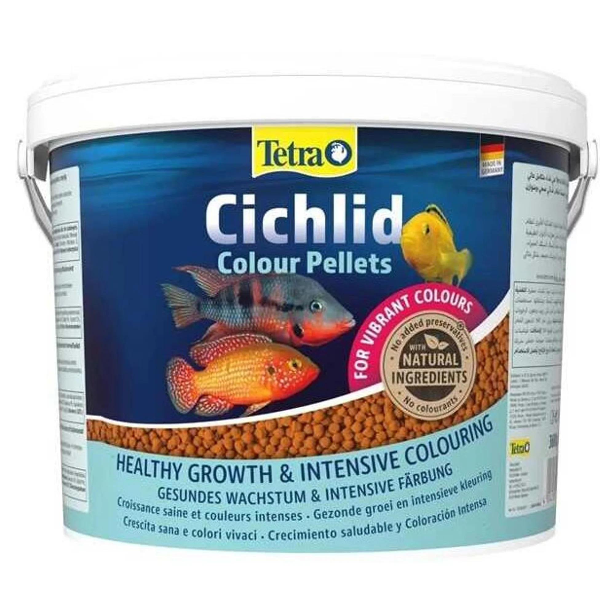 Tetra Cichlid Colour Mini Ufak Taneli Renklendirici Ciclhid Balık Yemi - 10L
