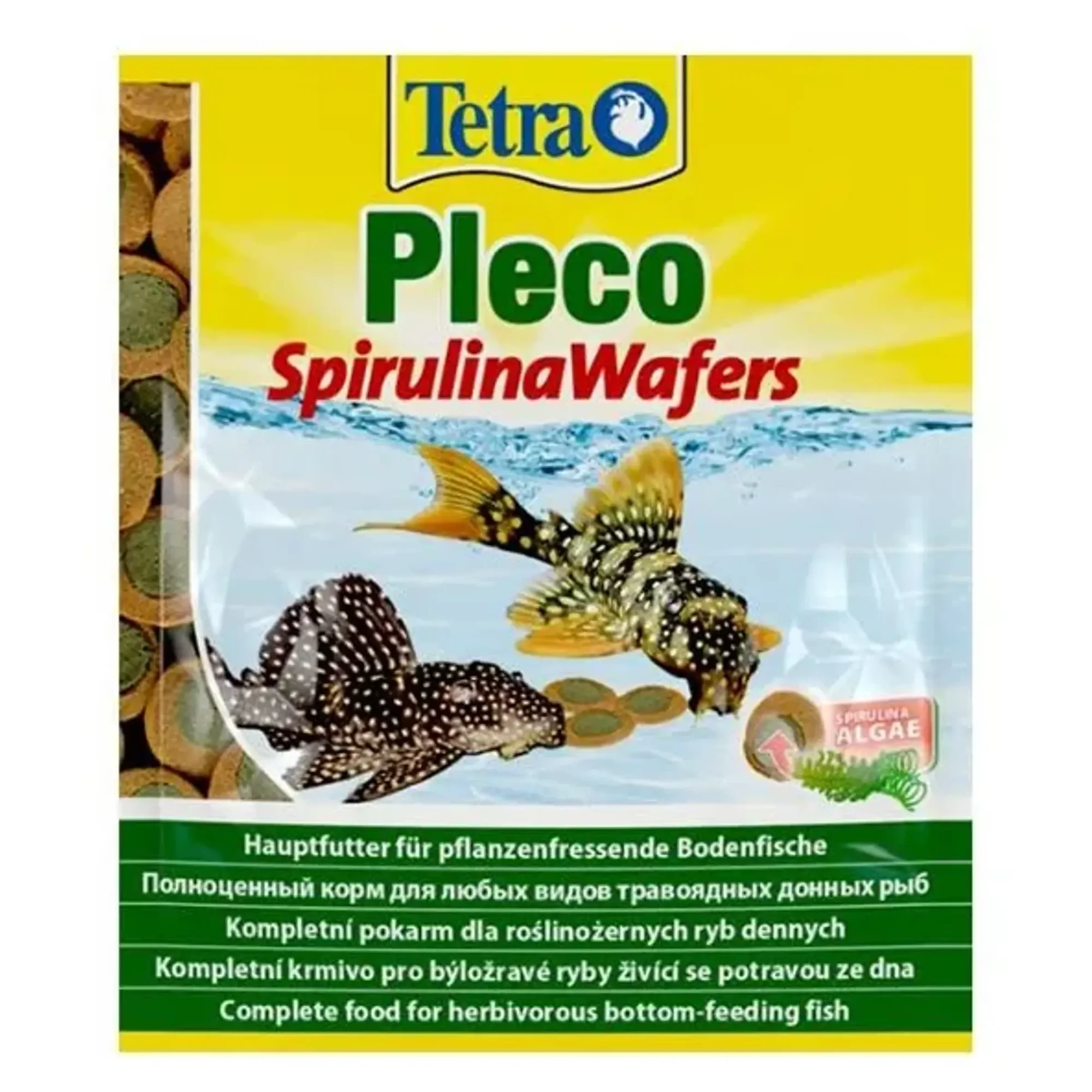 Tetra Pleco Spiriluna Wafers Bitkisel Dip Balık Yemi - 15 G