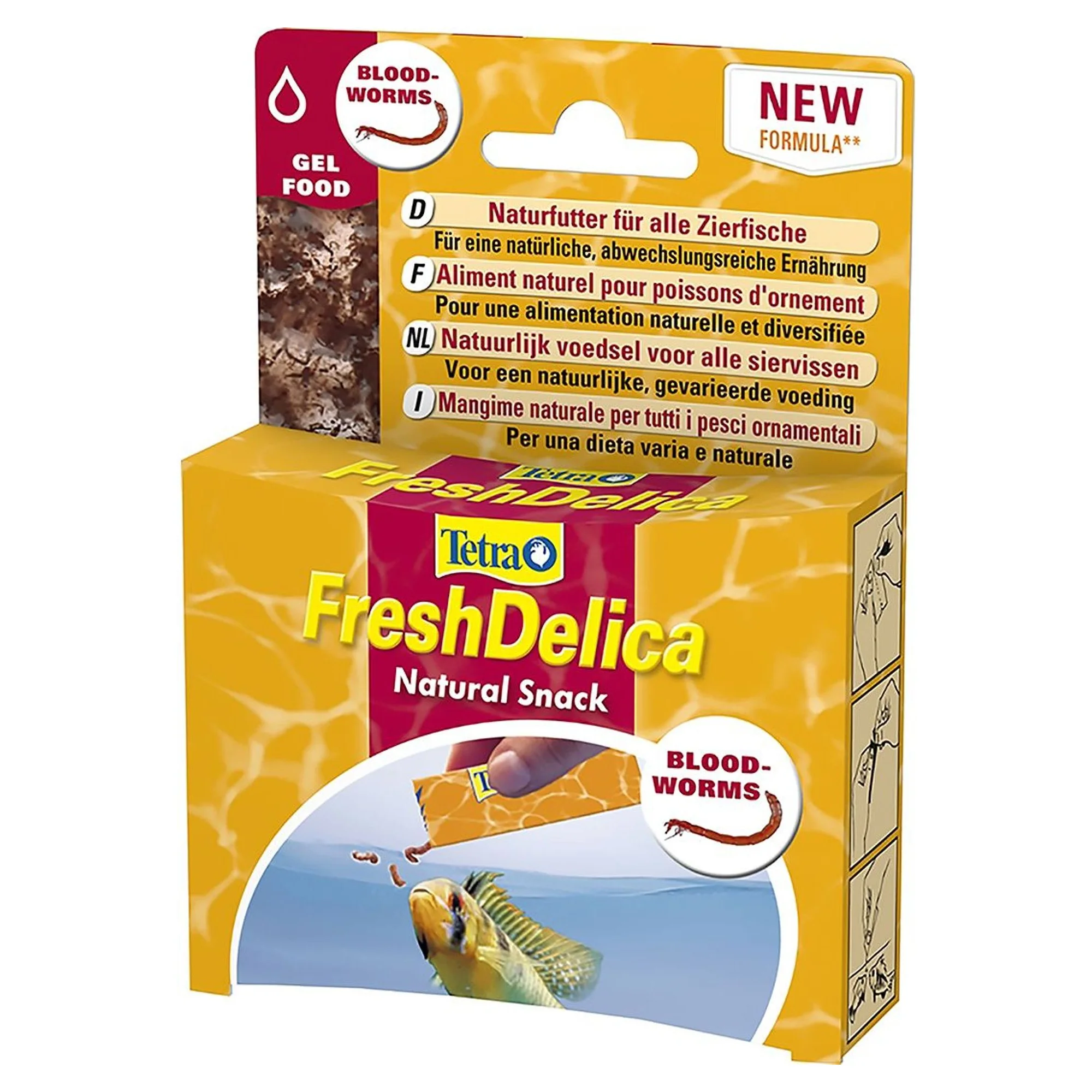 Tetra Tetra FreshDelica Bloodworms Tropikal Jel Balık Yemi - Kan Kurtlu - 48G