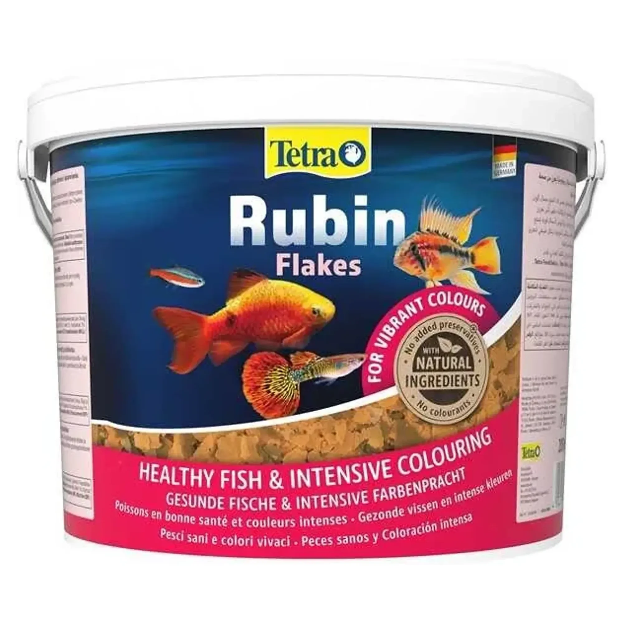 Tetra Tetra Rubin Flakes Renklendirici Tropikal Pul Balık Yemi - 10L