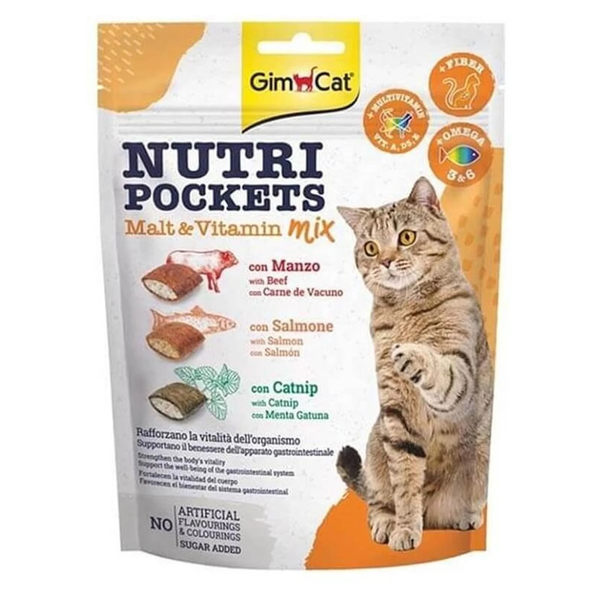 GimCat Nutripockets Malt ve Multivitamin Mix Kedi Ödülü 150G