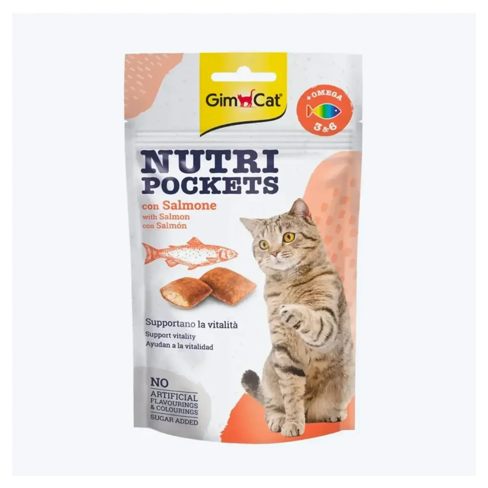 GimCat Nutripockets Kedi Ödülü Somon Omega 60 G