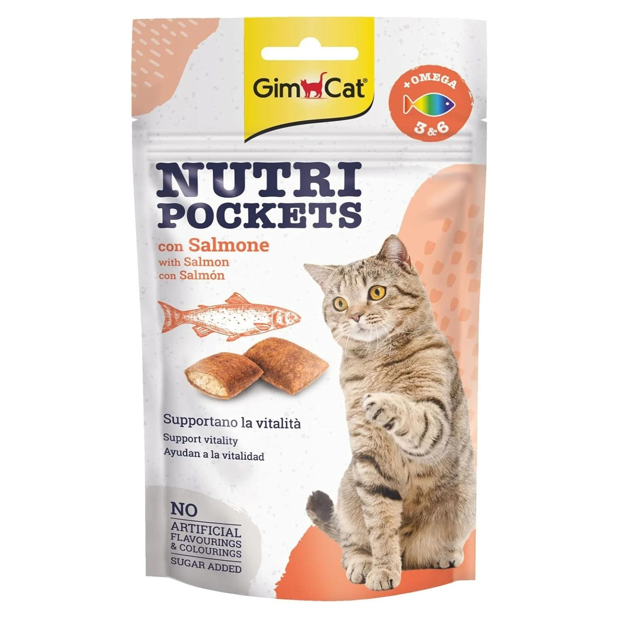 GimCat Nutripockets Kedi Ödülü Somon Omega 60 G