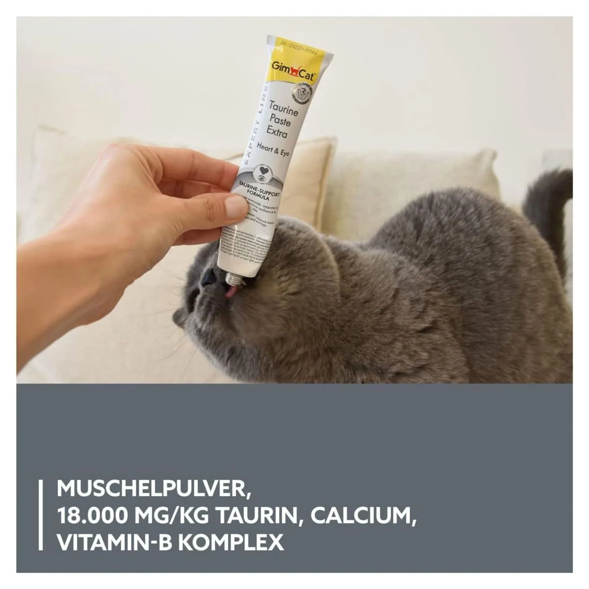 GimCat Kalp ve Göz Sağlığı Destekleyici Taurinli Kedi Macunu 50 G — Takviye ve Vitaminler, 65 g — Görsel 3