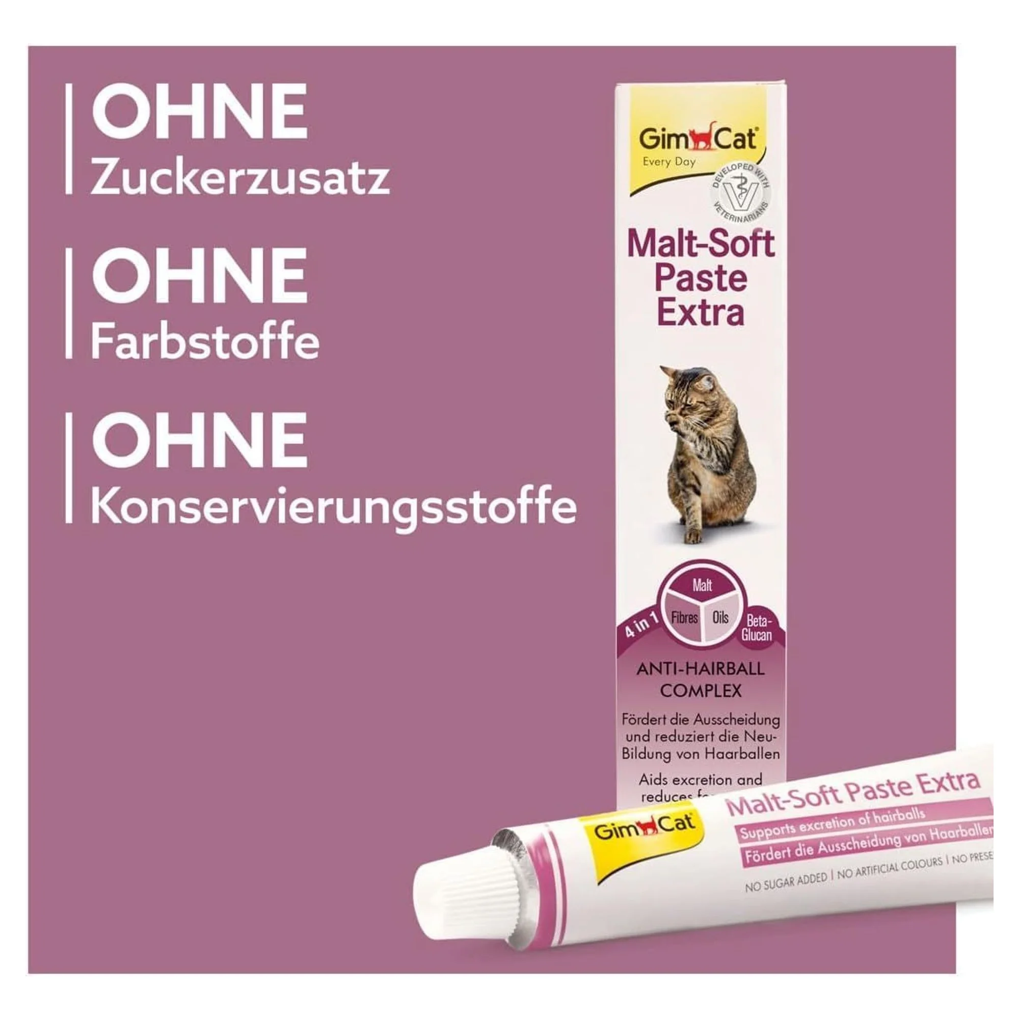 GimCat GimCat Malt-Soft Extra Tüy Yumağı Önleyici Kedi Macunu 100 G — Takviye ve Vitaminler, 110 g — Görsel 4