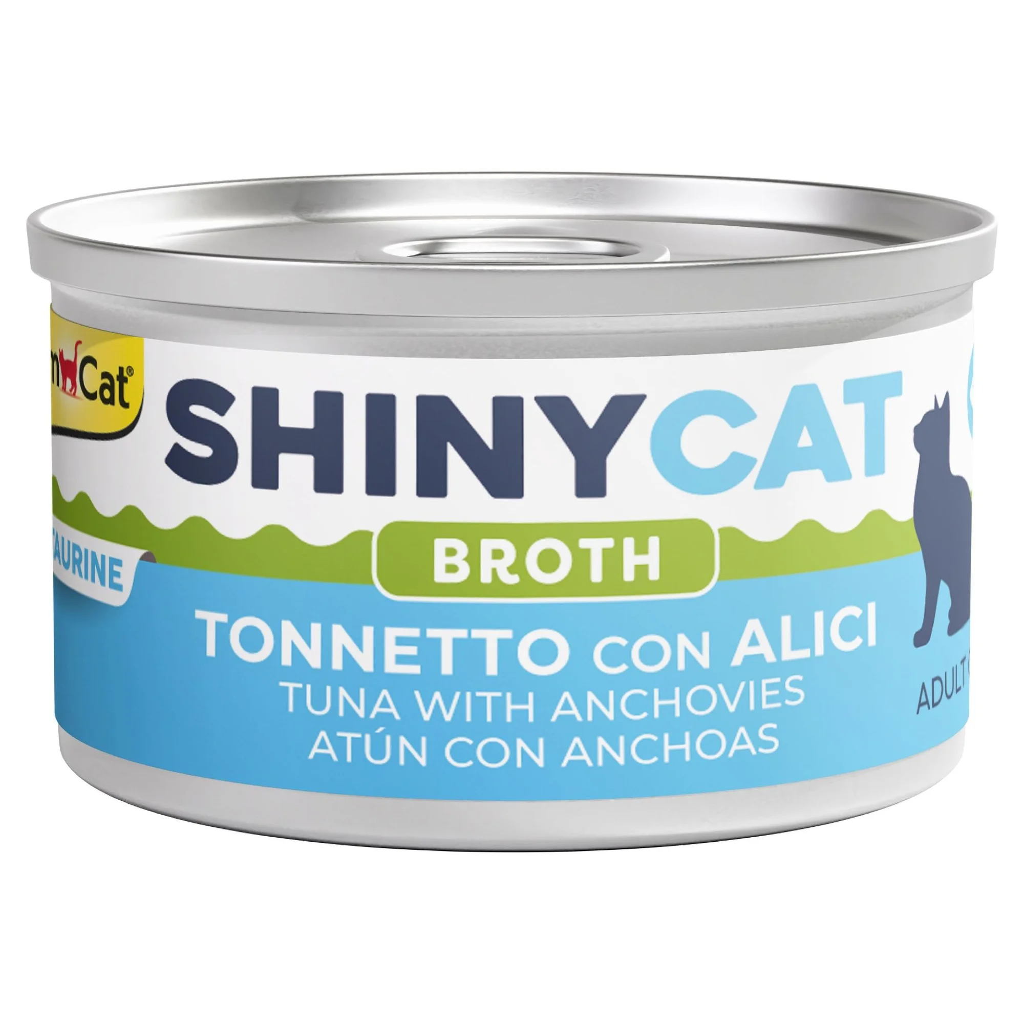 GimCat Shinycat Broth Sos İçinde Ançüezli ve Ton Balıklı Konserve Kedi Maması 70 G