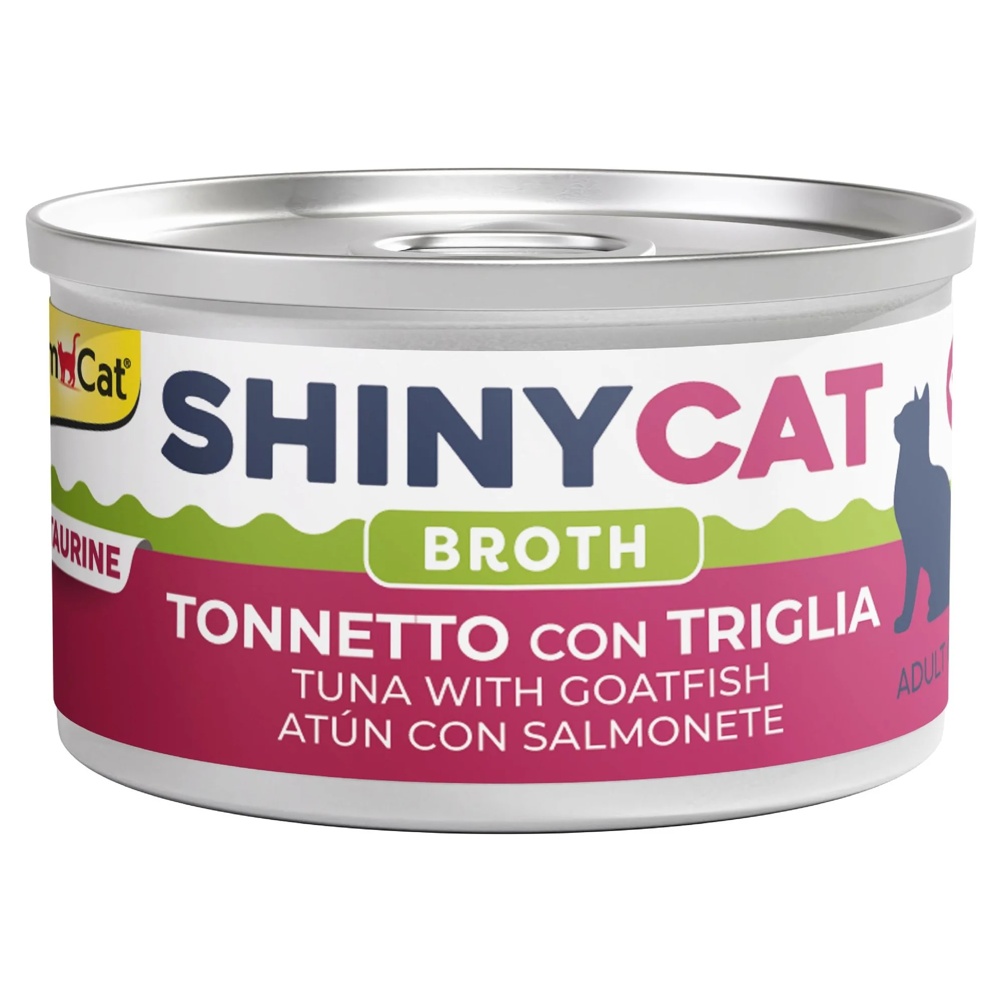 GimCat Shinycat Broth Sos İçinde Barbun Balıklı ve Ton Balıklı Konserve Kedi Maması 70 G
