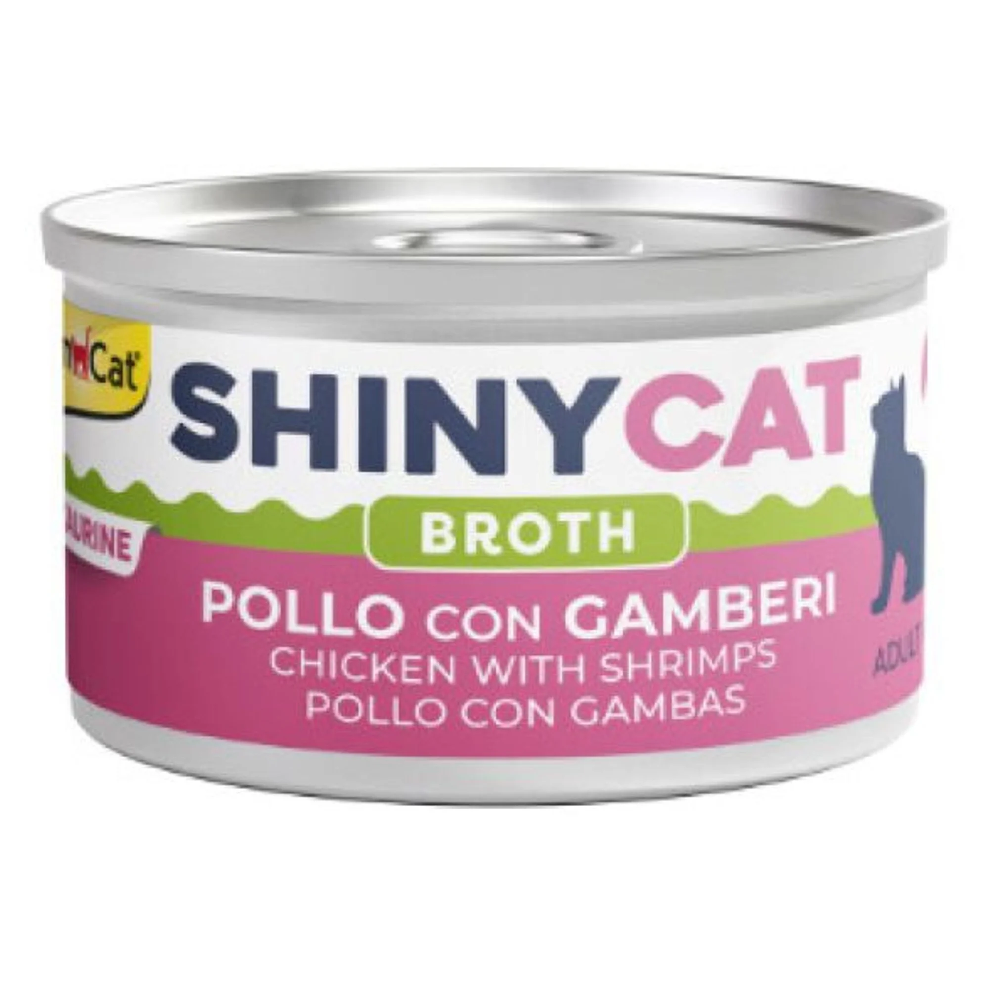 GimCat Shinycat Broth Sos İçinde Tavuklu ve Karidesli Kedi Konservesi 70 G