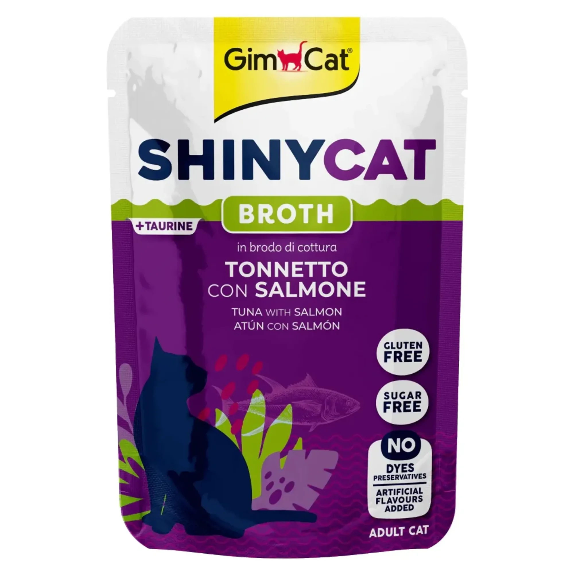 GimCat Shinycat Sos İçinde Ton Balıklı ve Somonlu Yetişkin Kedi Konservesi 70 G
