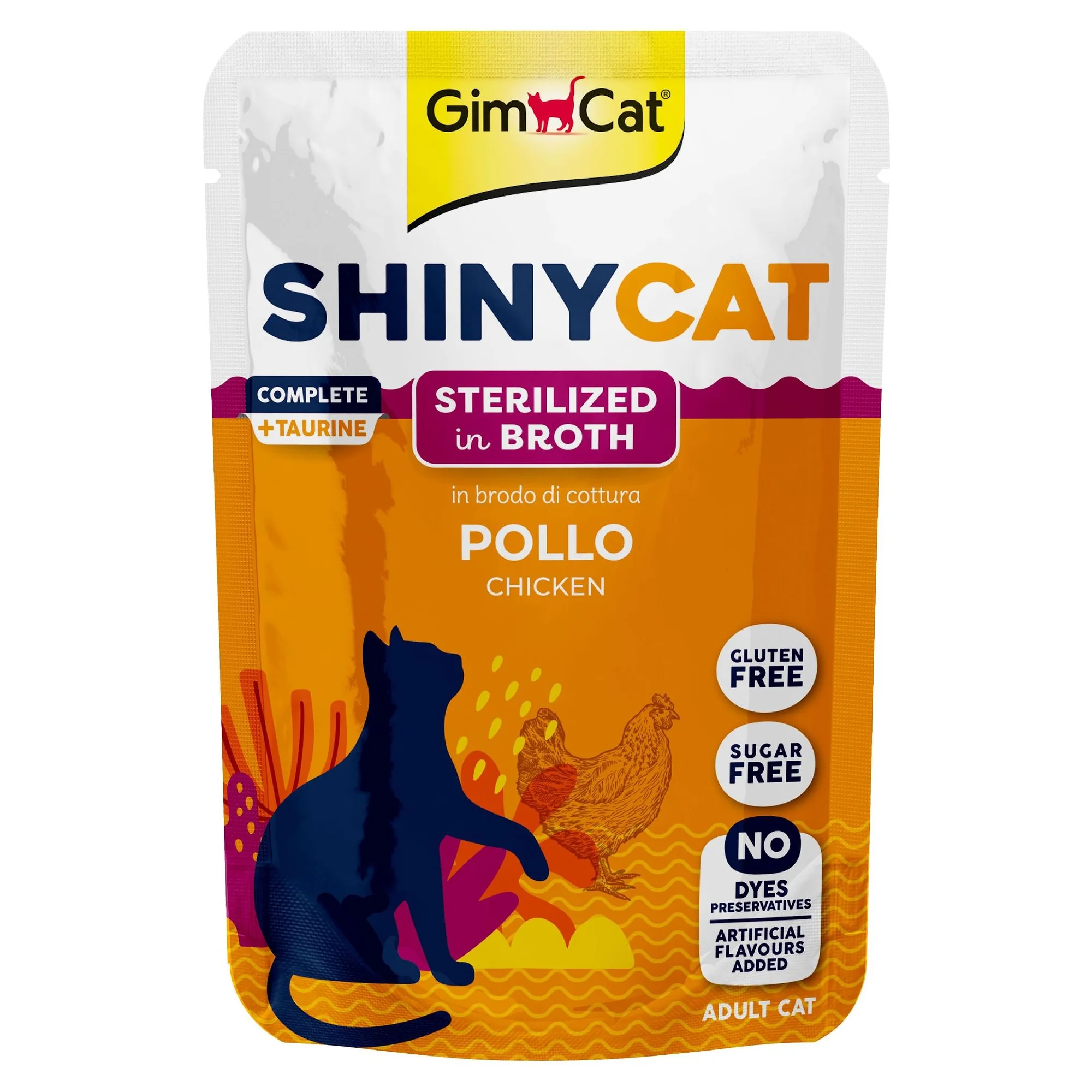 GimCat Shinycat Pouch Sterilized Tavuklu Kısırlaştırılmış Yetişkin Kedi Yaş Maması 70 G