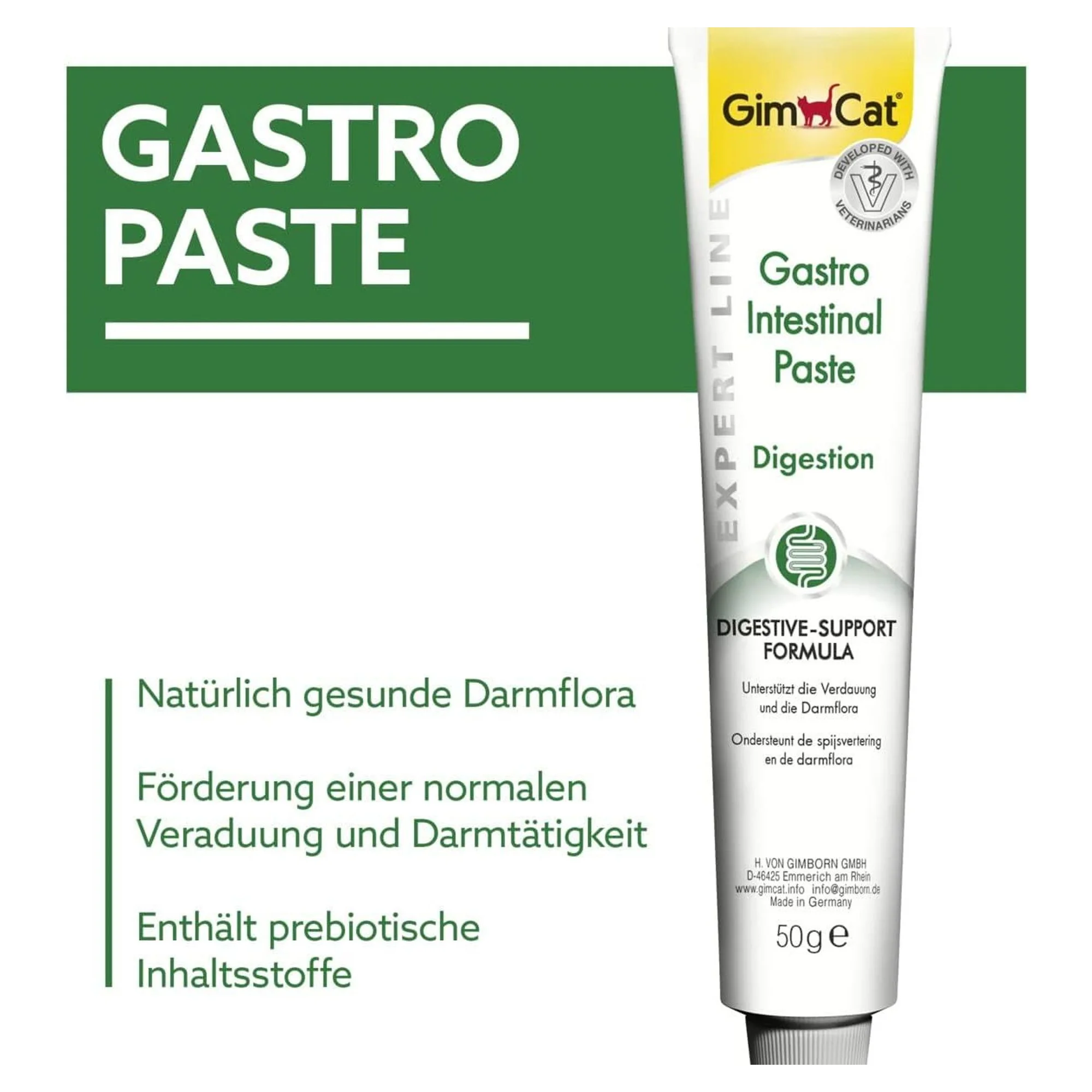 GimCat GimCat Gastrointestinal Sindirim Sistemi Destekleyici Kedi Macunu 50 G — Takviye ve Vitaminler, 50 g — Görsel 2