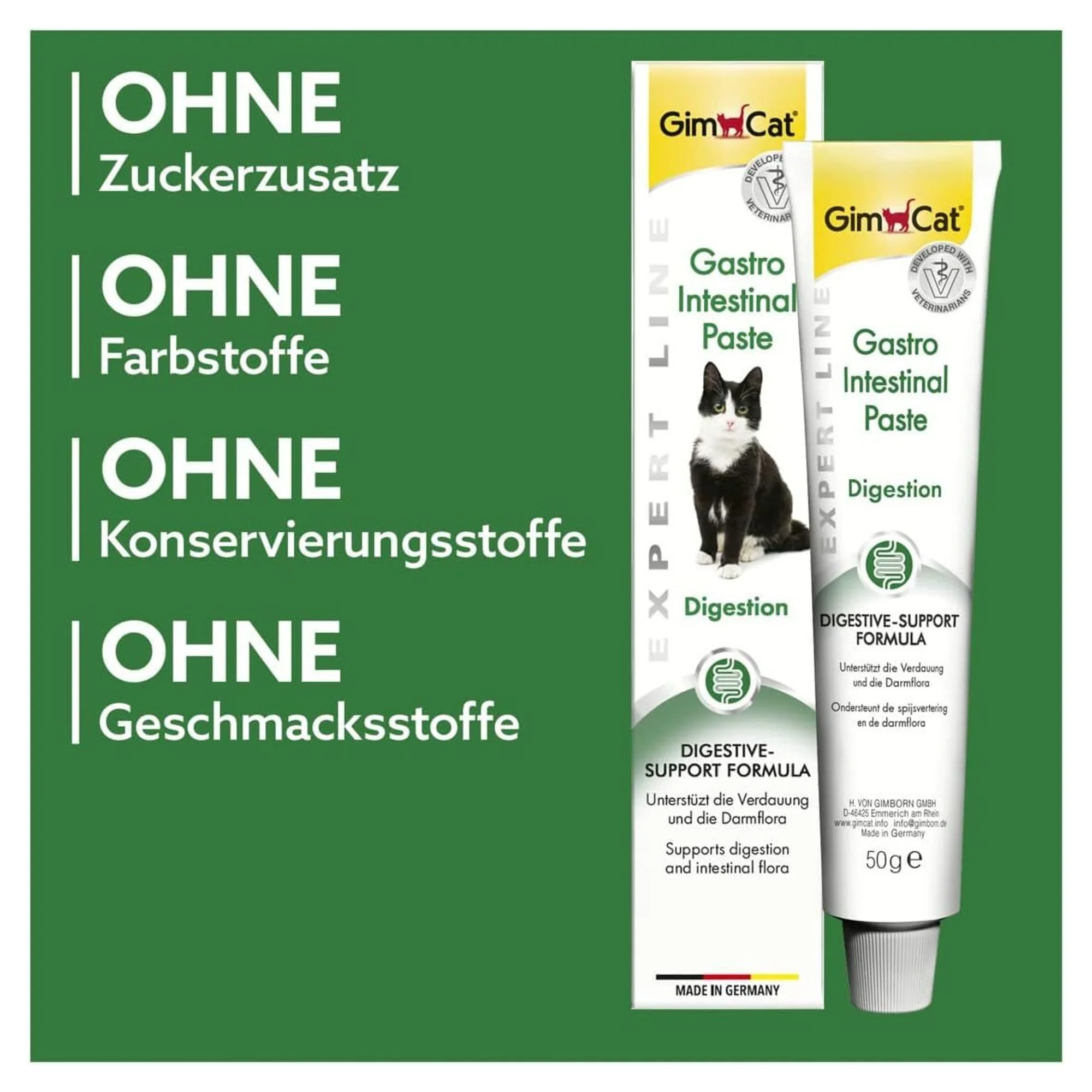 GimCat GimCat Gastrointestinal Sindirim Sistemi Destekleyici Kedi Macunu 50 G — Takviye ve Vitaminler, 50 g — Görsel 4