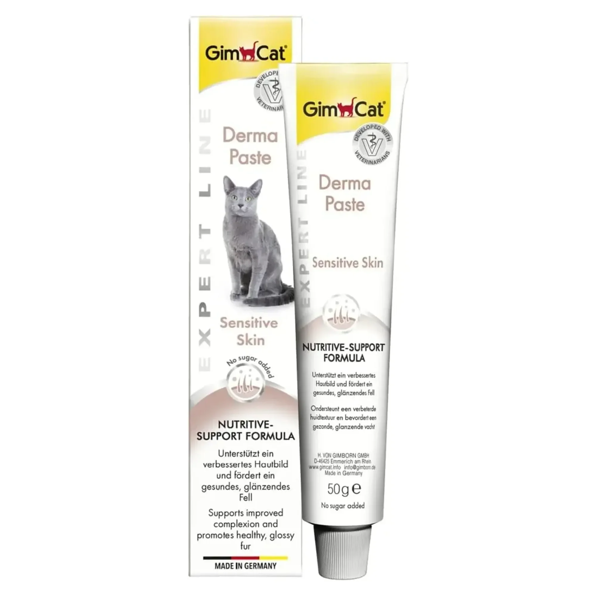 GimCat Derma Sensitive Skin Tüy Sağlığı Destekleyici Kedi Macunu 50 G