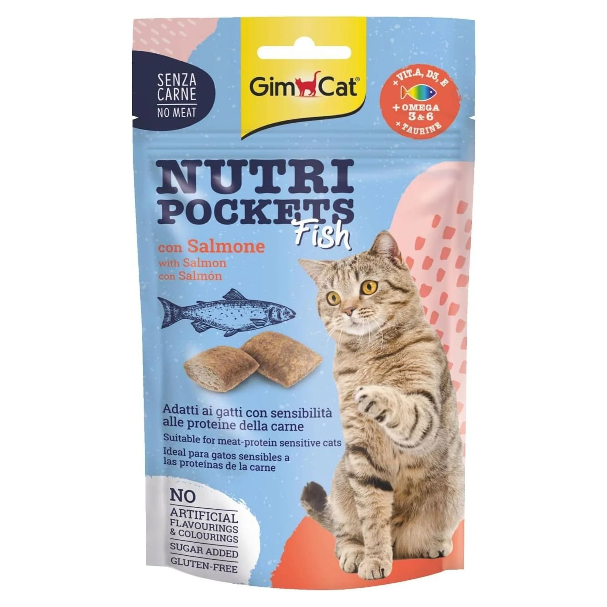 GimCat Nutripockets Somon Balıklı Kedi Ödül Maması 60 G