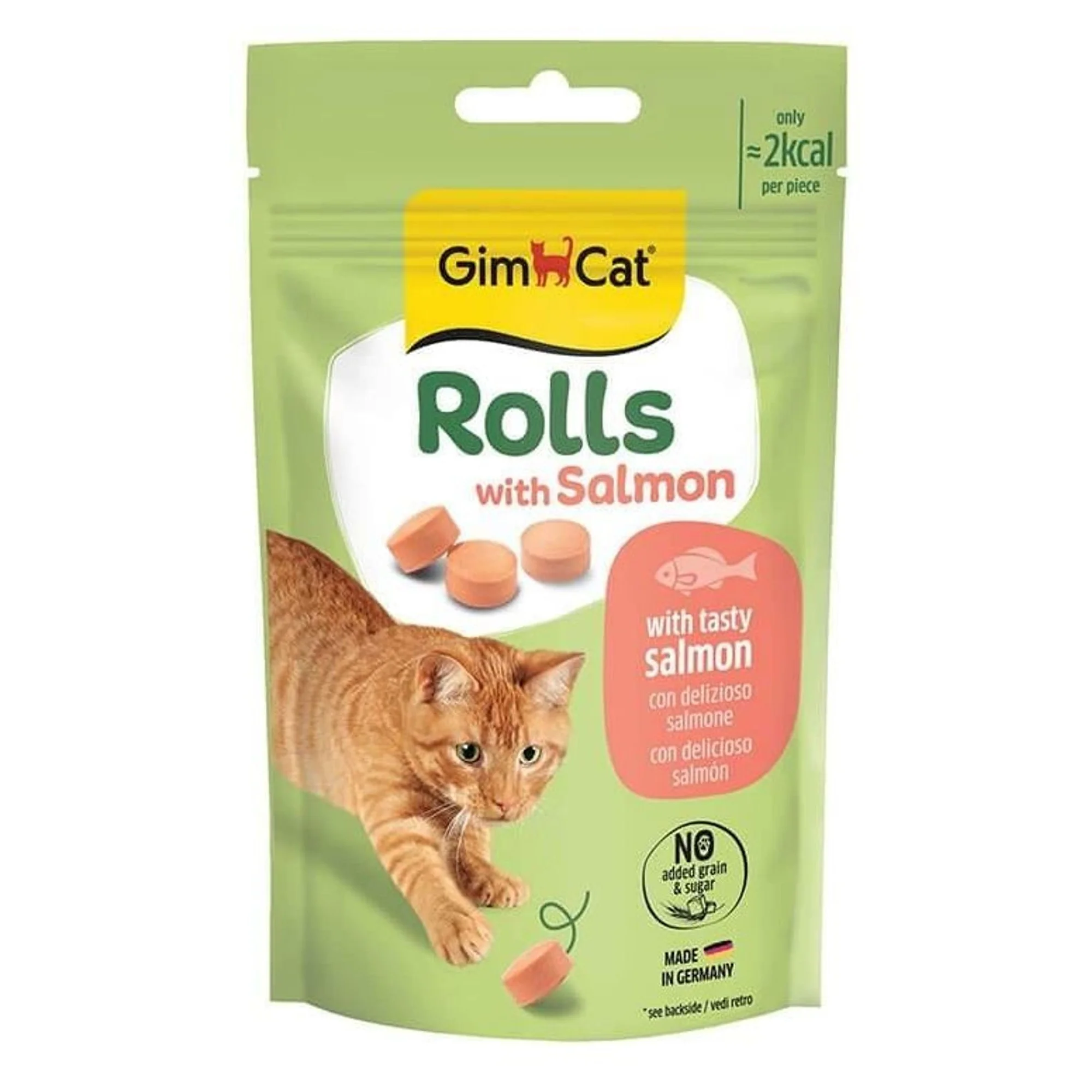 Gimcat Rolls with Salmon Somonlu Kedi Ödül Tableti 50 G