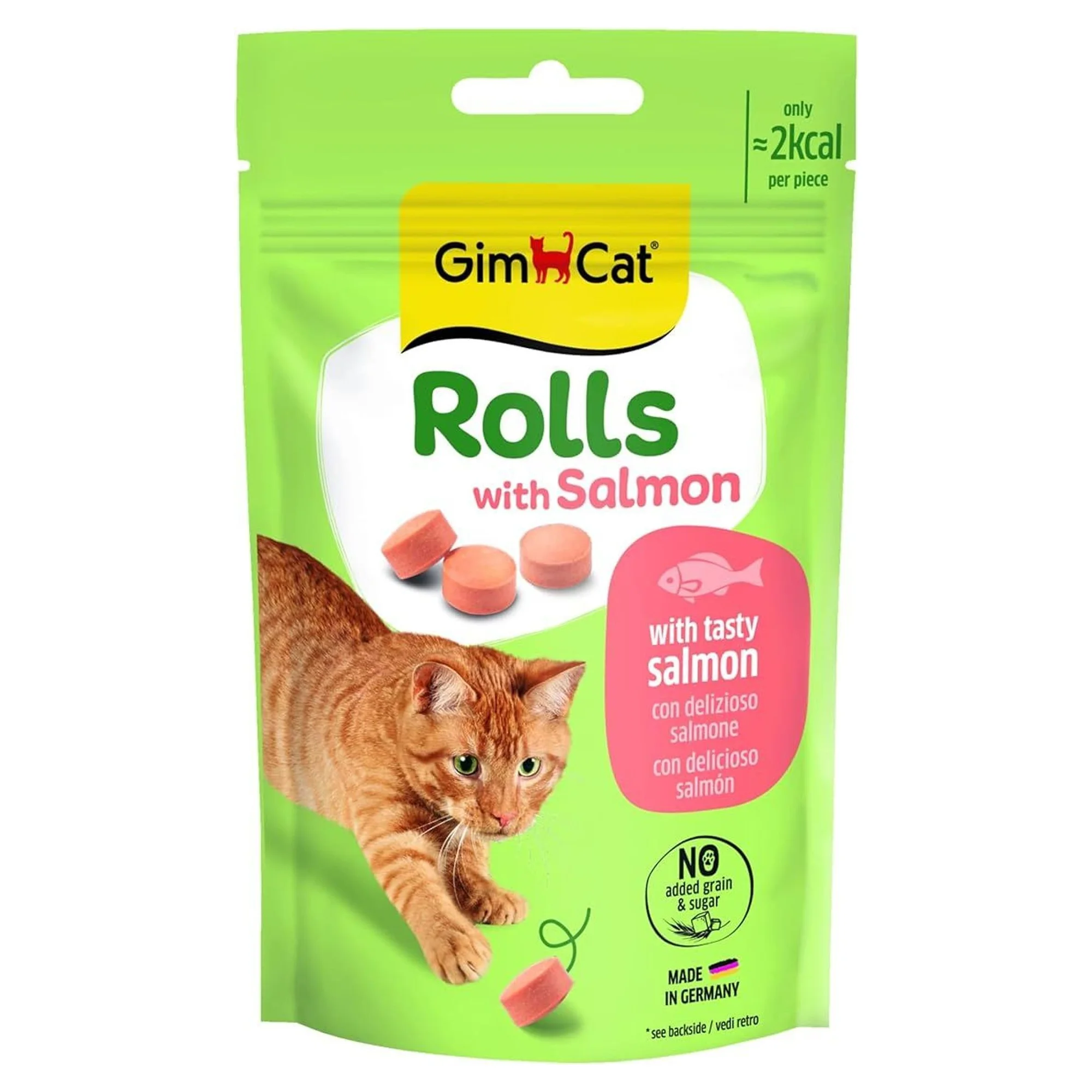 Gimcat Rolls with Salmon Somonlu Kedi Ödül Tableti 50 G