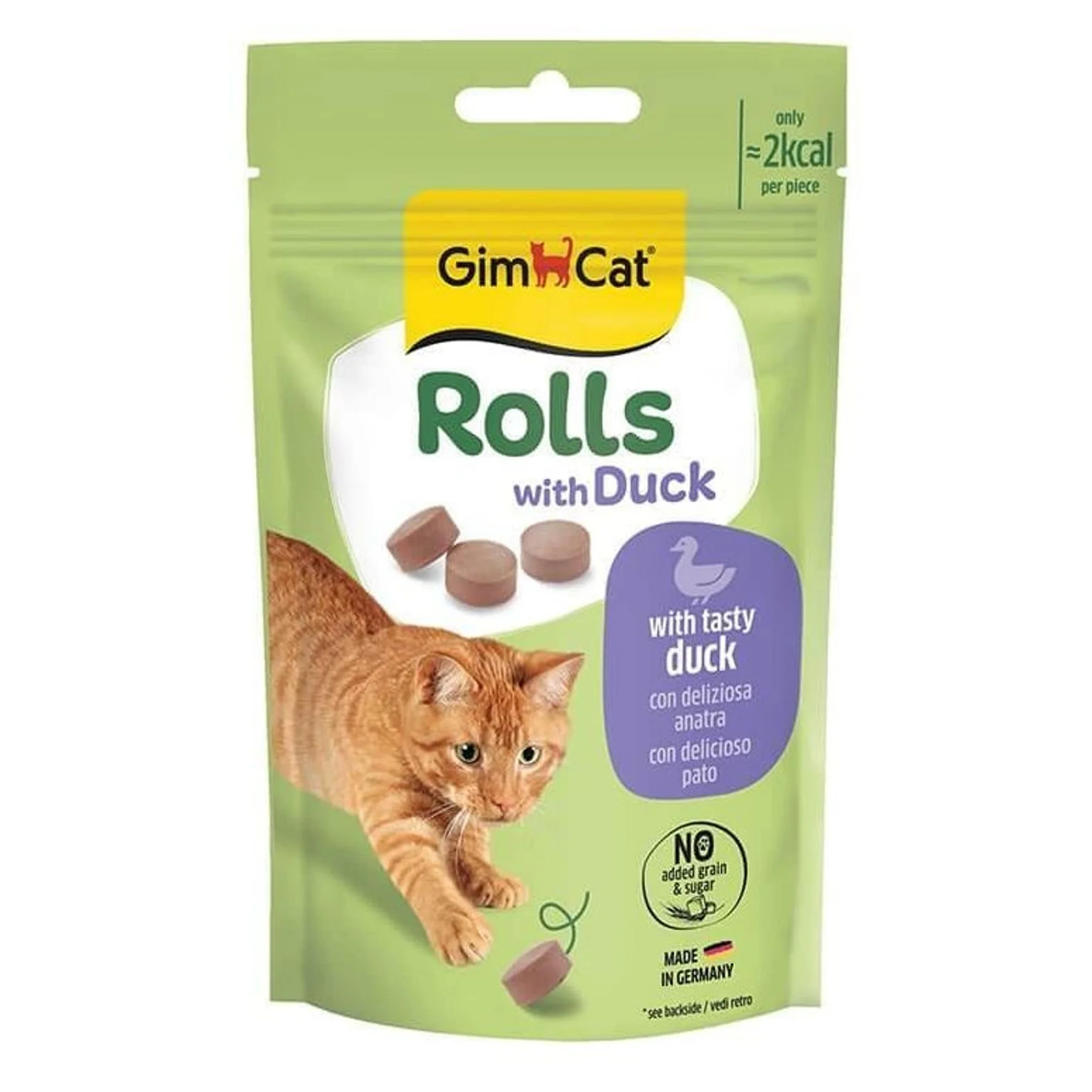 Gimcat Rolls with Duck Ördekli Kedi Ödül Tableti 50 G