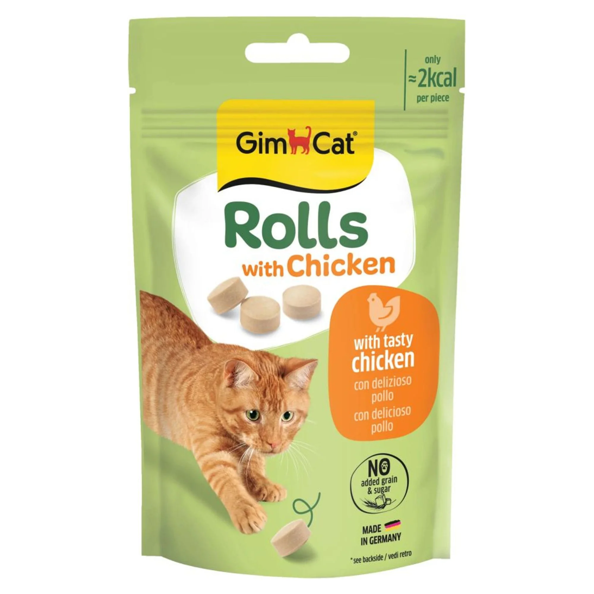 Gimcat Rolls with Chicken Tavuklu Kedi Ödül Tableti 50 gr