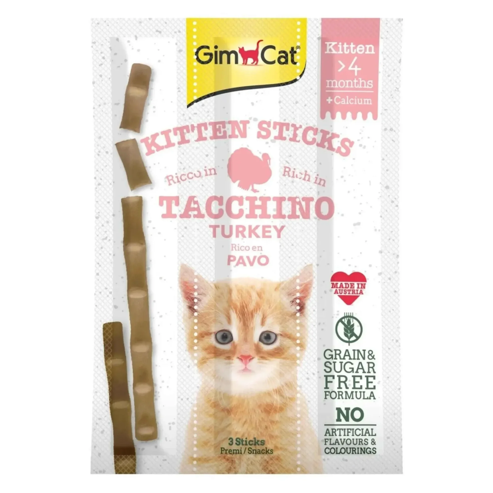 GimCat Sticks Kitten Hindili Ödül Çubukları 3x3 G