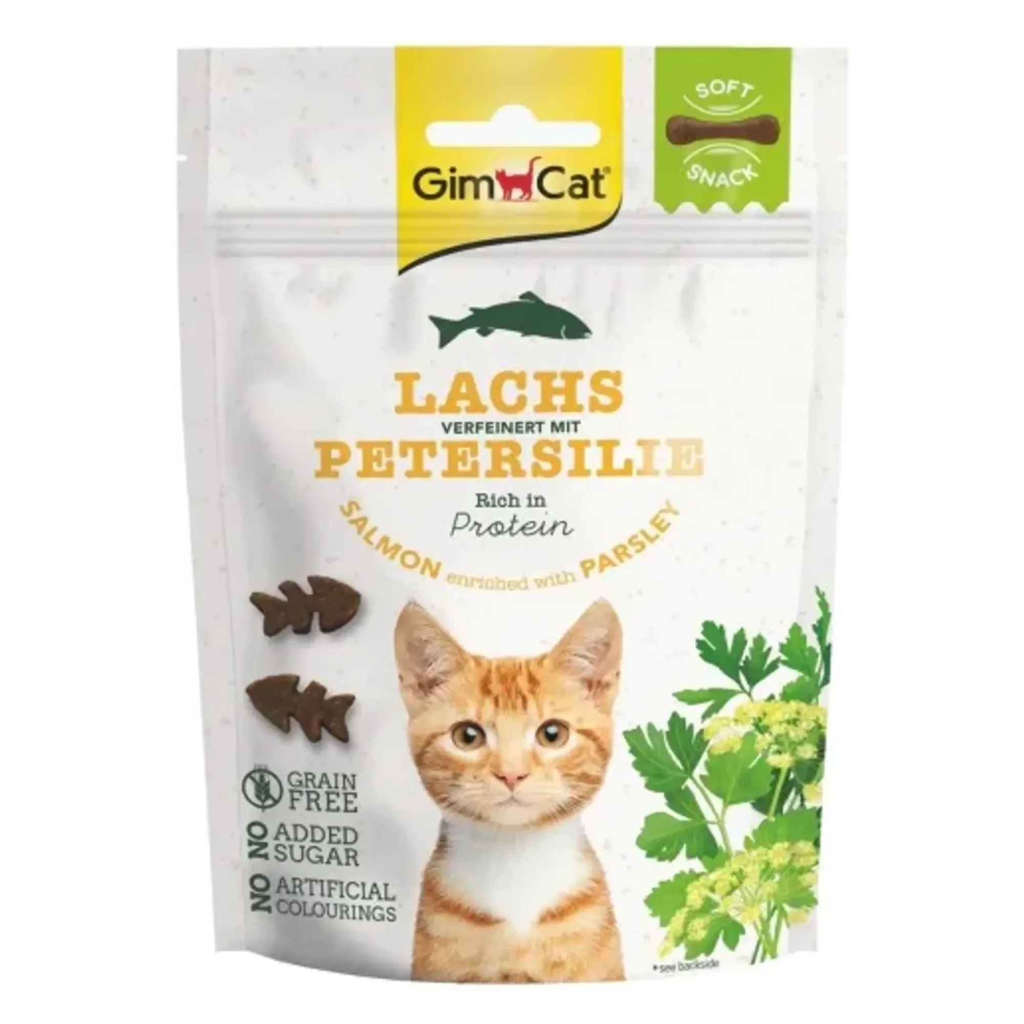 GimCat Tahılsız Şekersiz Somonlu ve Maydanozlu Kedi Ödül Maması 60 G