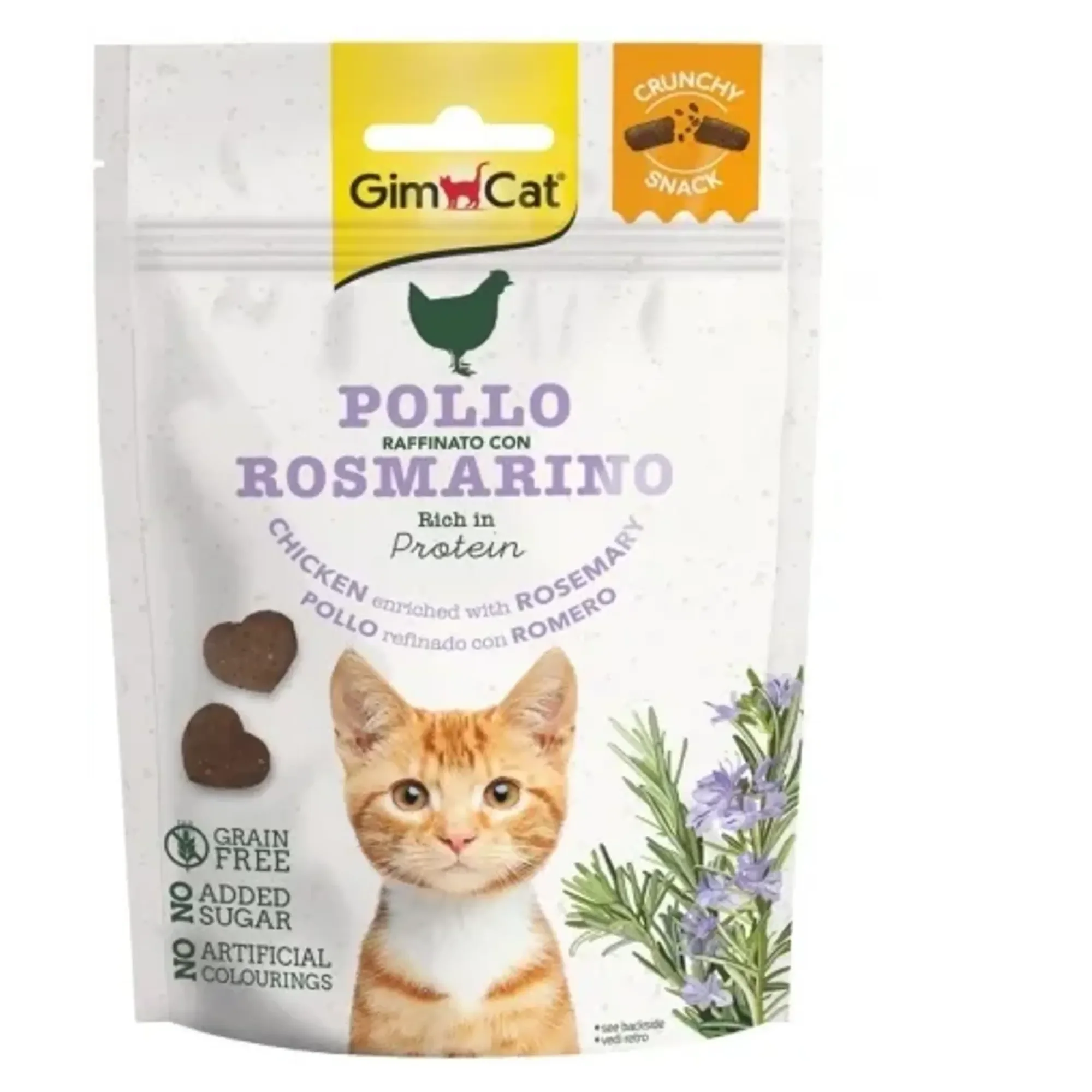 GimCat Tahılsız Şekersiz Tavuklu ve Biberiyeli Çıtır Kedi Ödül Maması 50 G