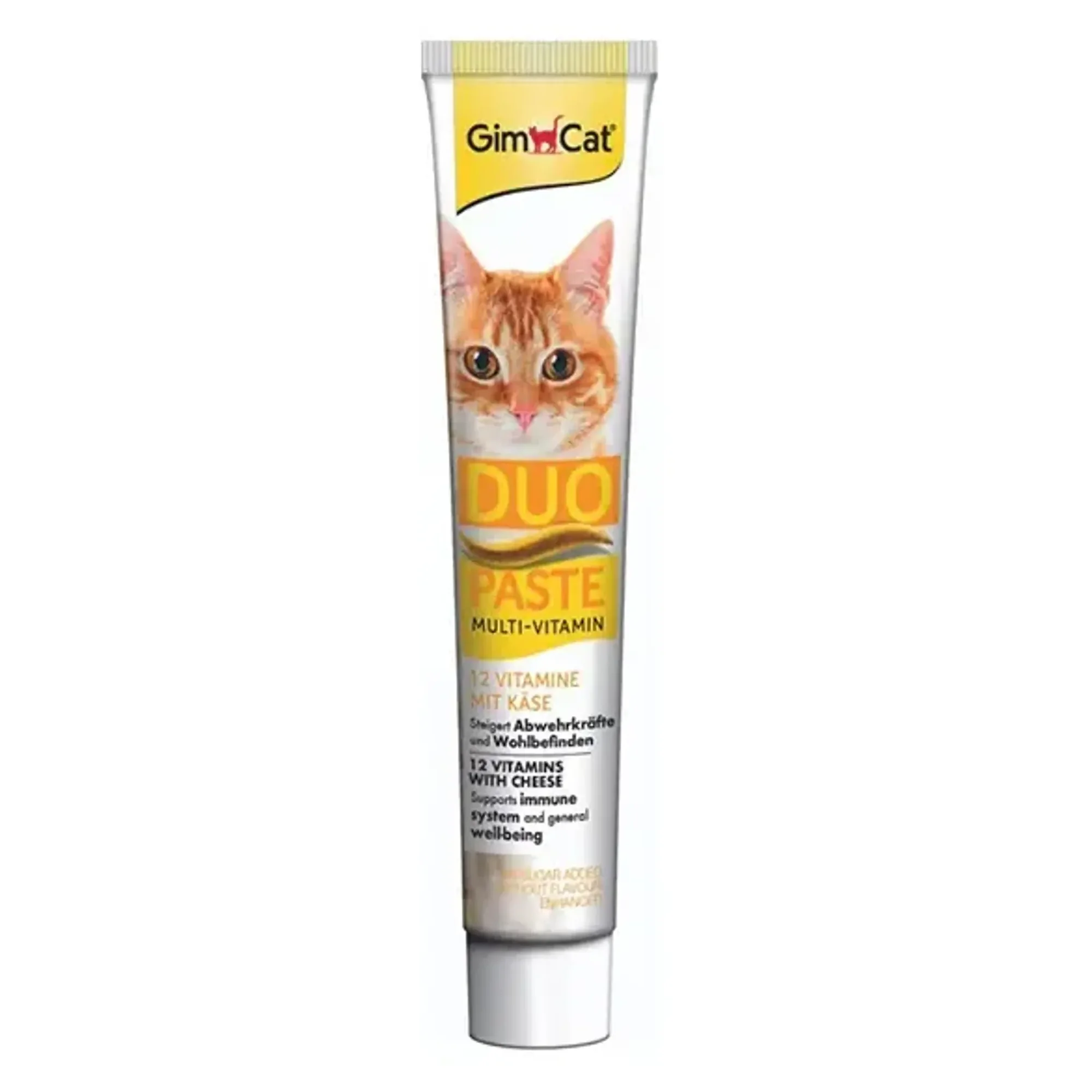 GimCat Multi-Vitamin Duo Paste Peynir +12 Vitaminli Anti-Hairball Duo Paste Peynir Malt 2x50 G