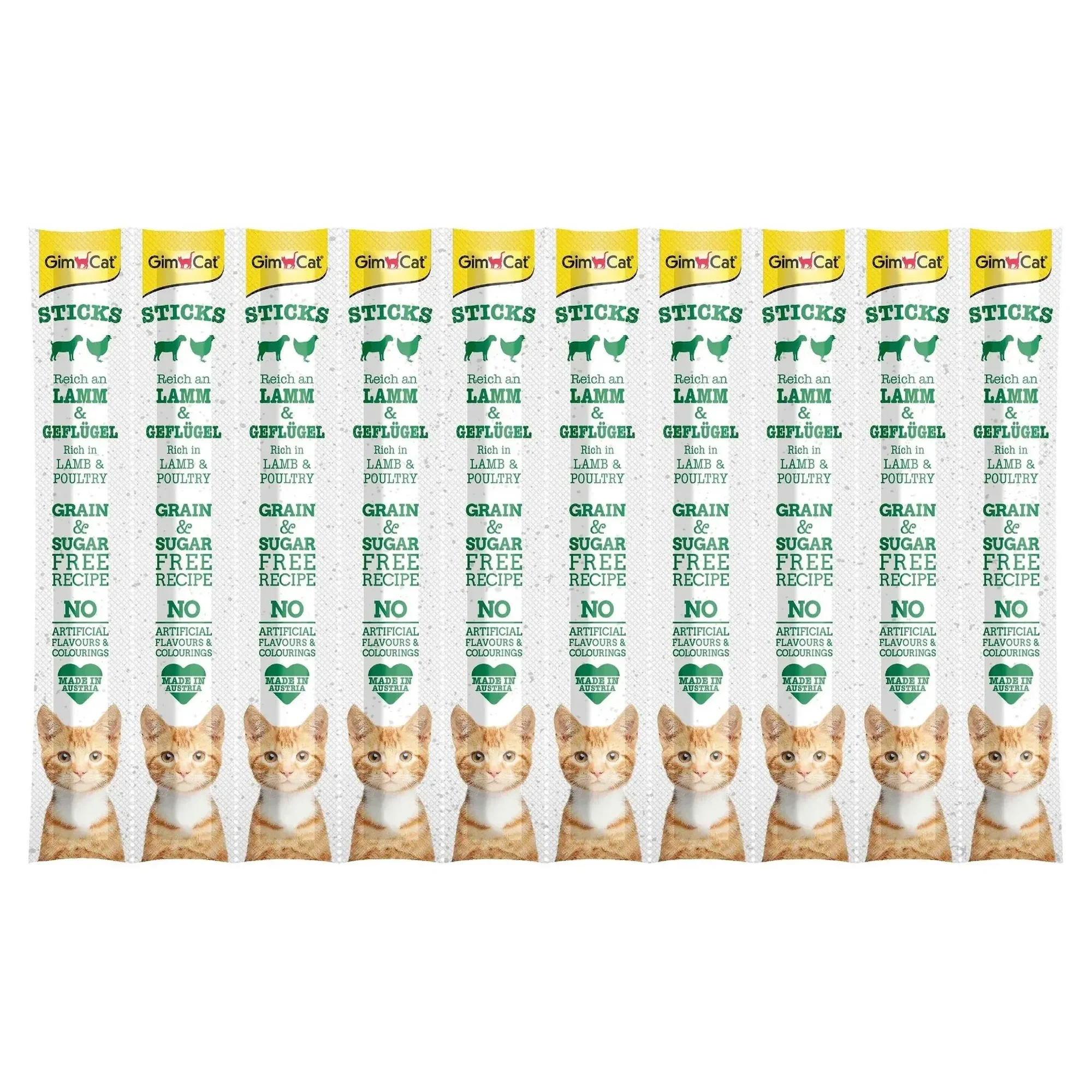 GimCat Sticks Kuzu etli Tavuklu Ödül Çubukları 5x10 G