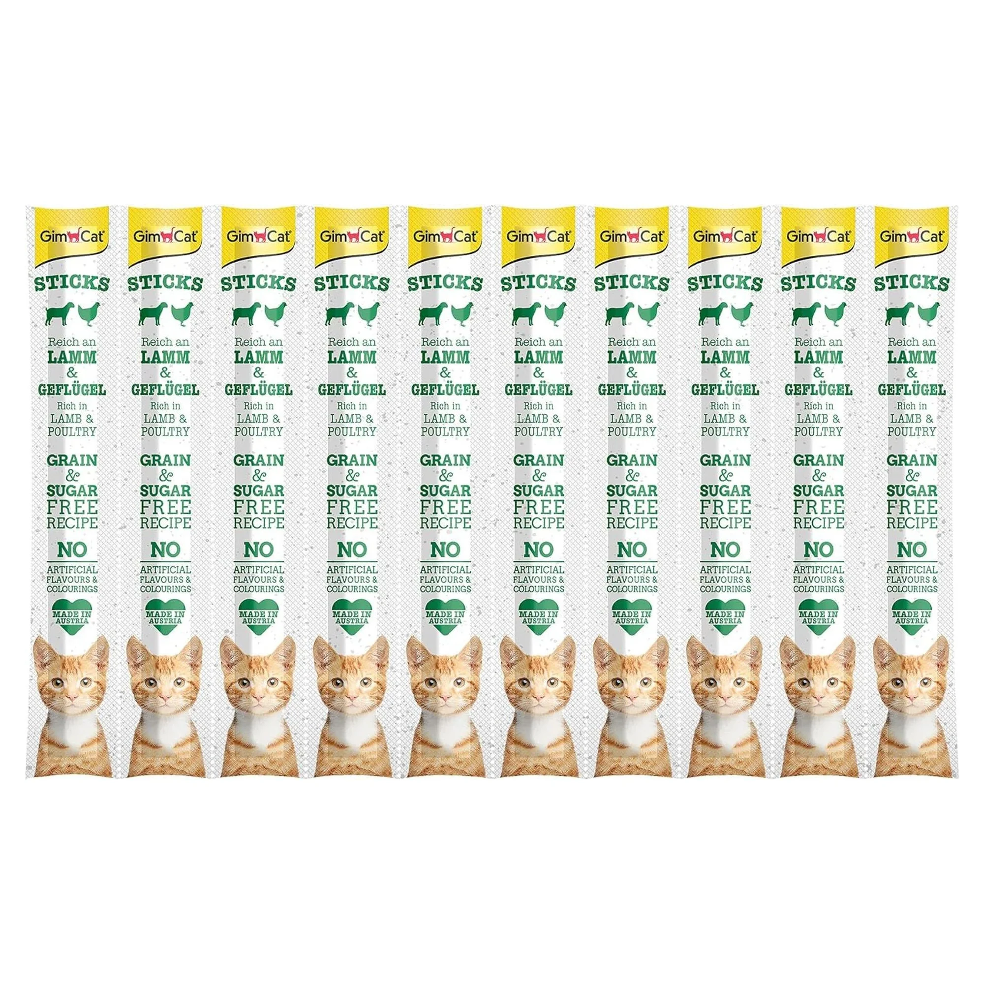 GimCat Sticks Kuzu etli Tavuklu Ödül Çubukları 5x10 G