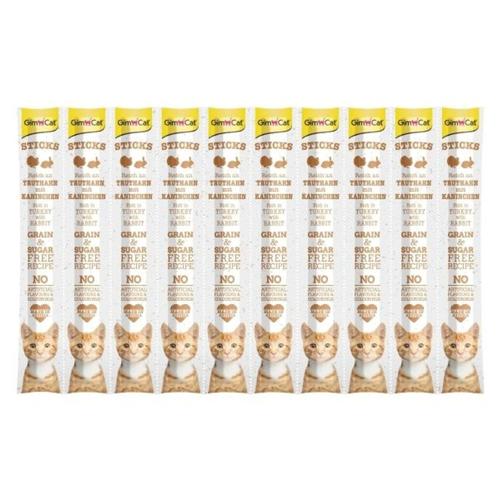 GimCat Sticks Kuzu etli Tavuklu Ödül Çubukları 10x5 G