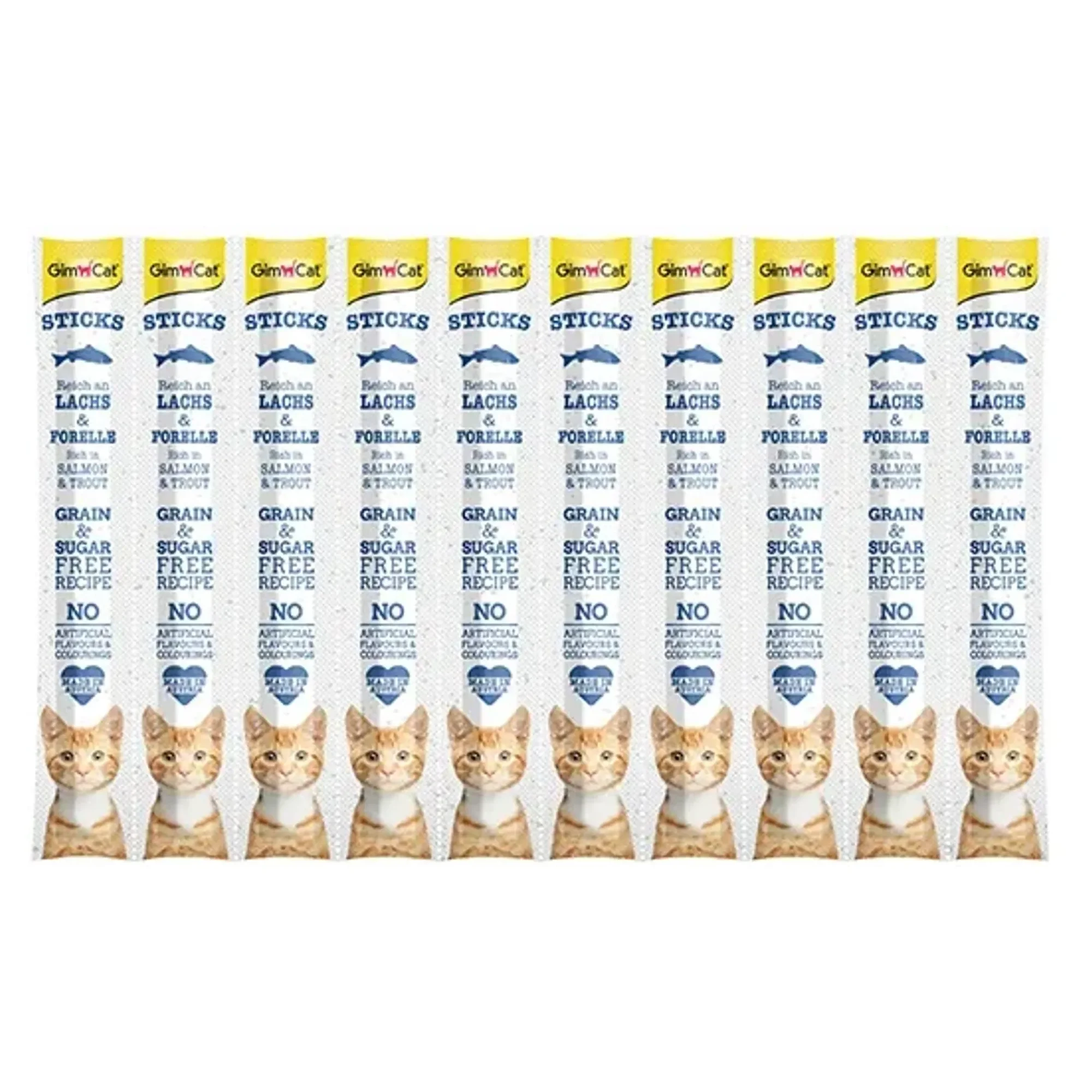 GimCat Sticks Kedi Ödül Çubuğu Somon ve Alabalıklı 5x10 G