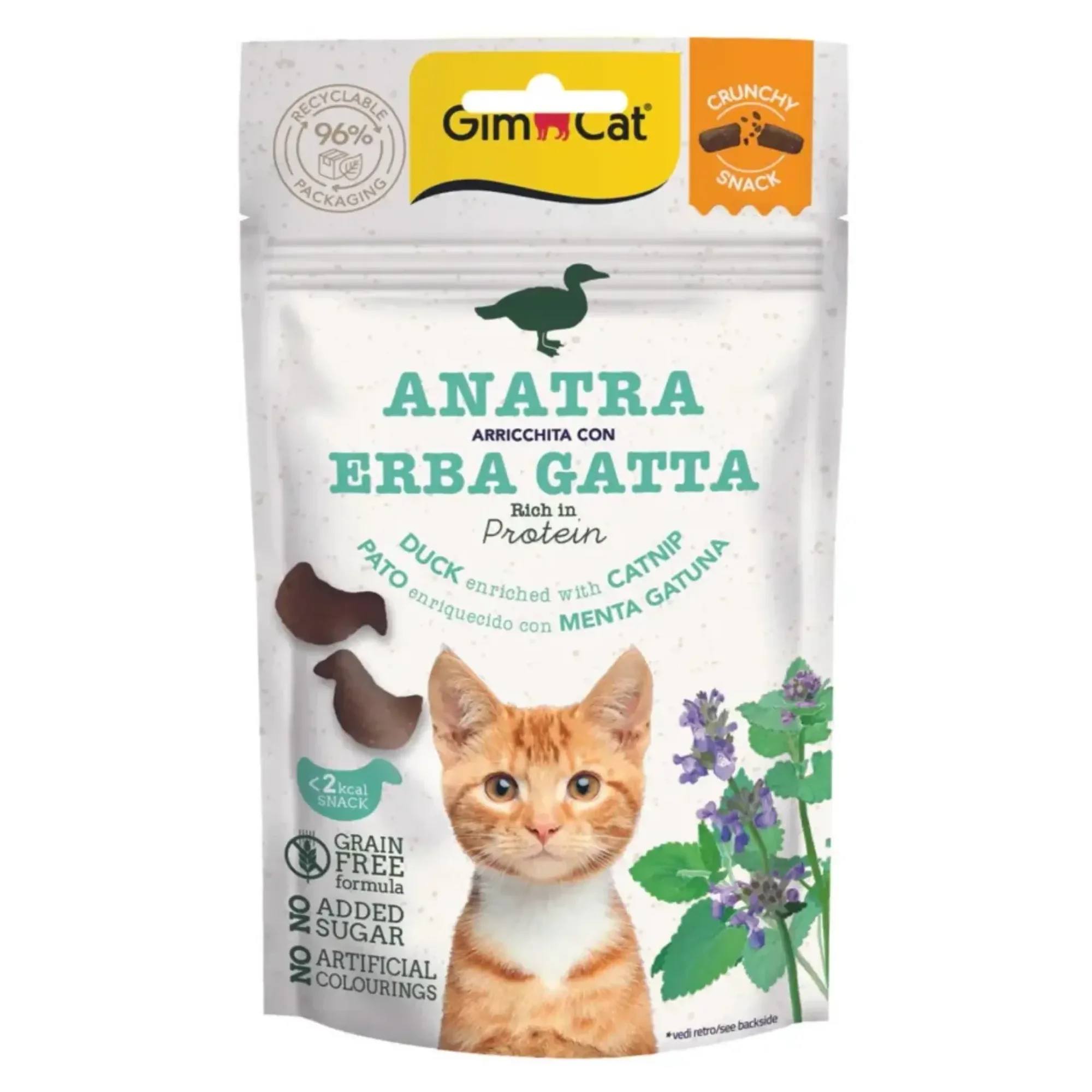 GimCat Gimcat Crunchy Snacks Ördekli & Kedi Naneli Tahılsız Kedi Ödülü 50 G