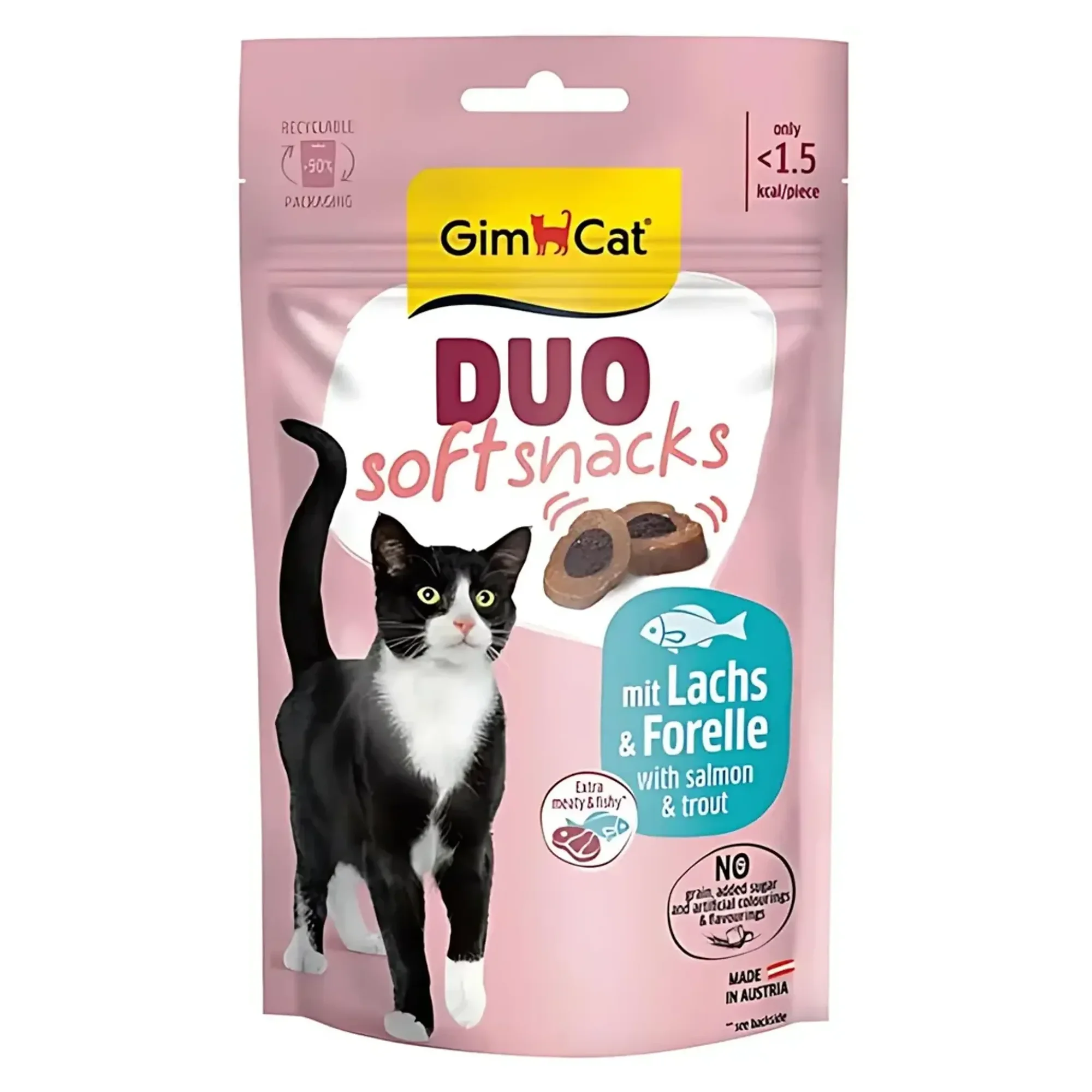 GimCat Duo Soft Snacks with Salmon & Trout Kedi Ödülü 50 G