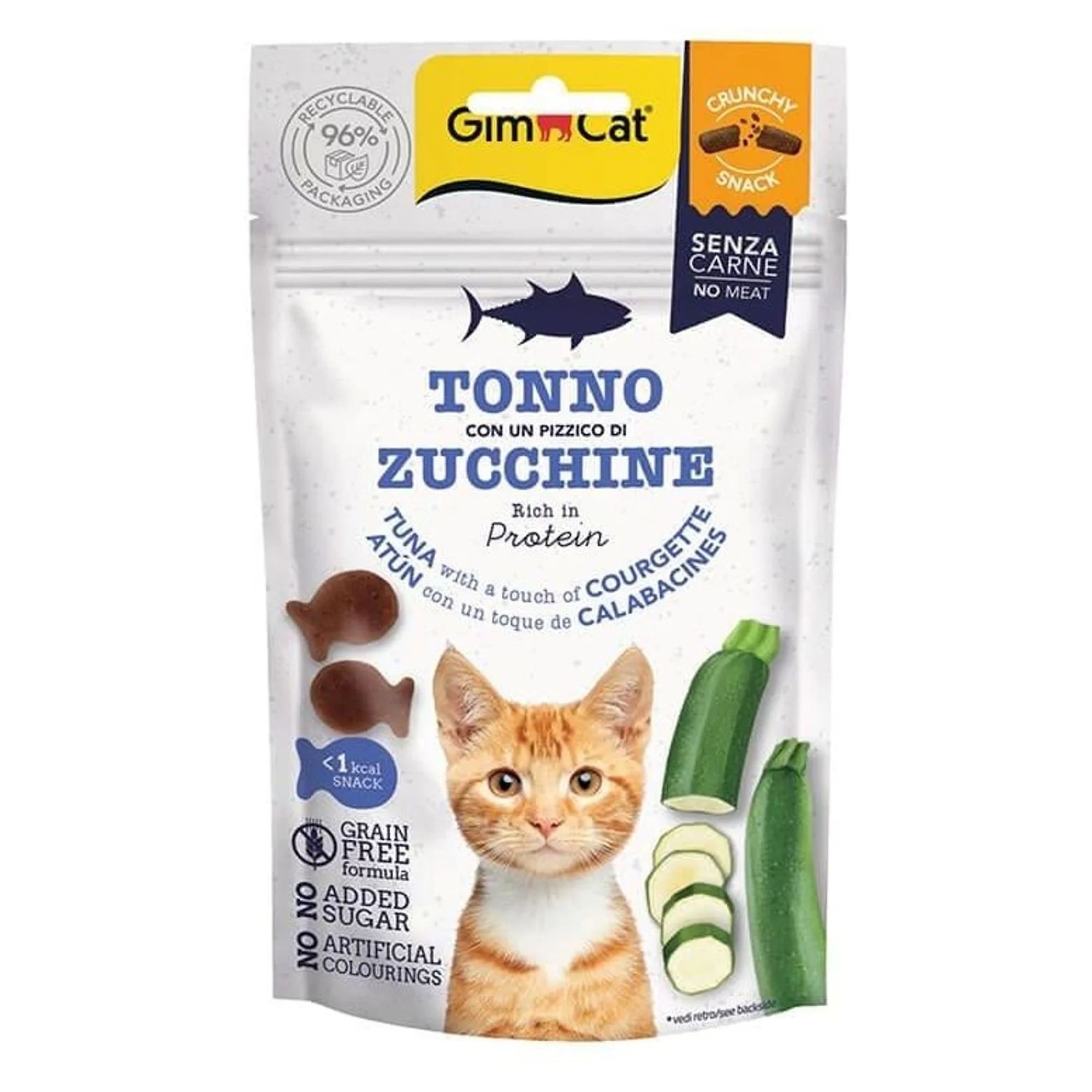 Gimcat Crunchy Snacks Ton Balıklı & Kabaklı Tahılsız Kedi Ödülü 50 G