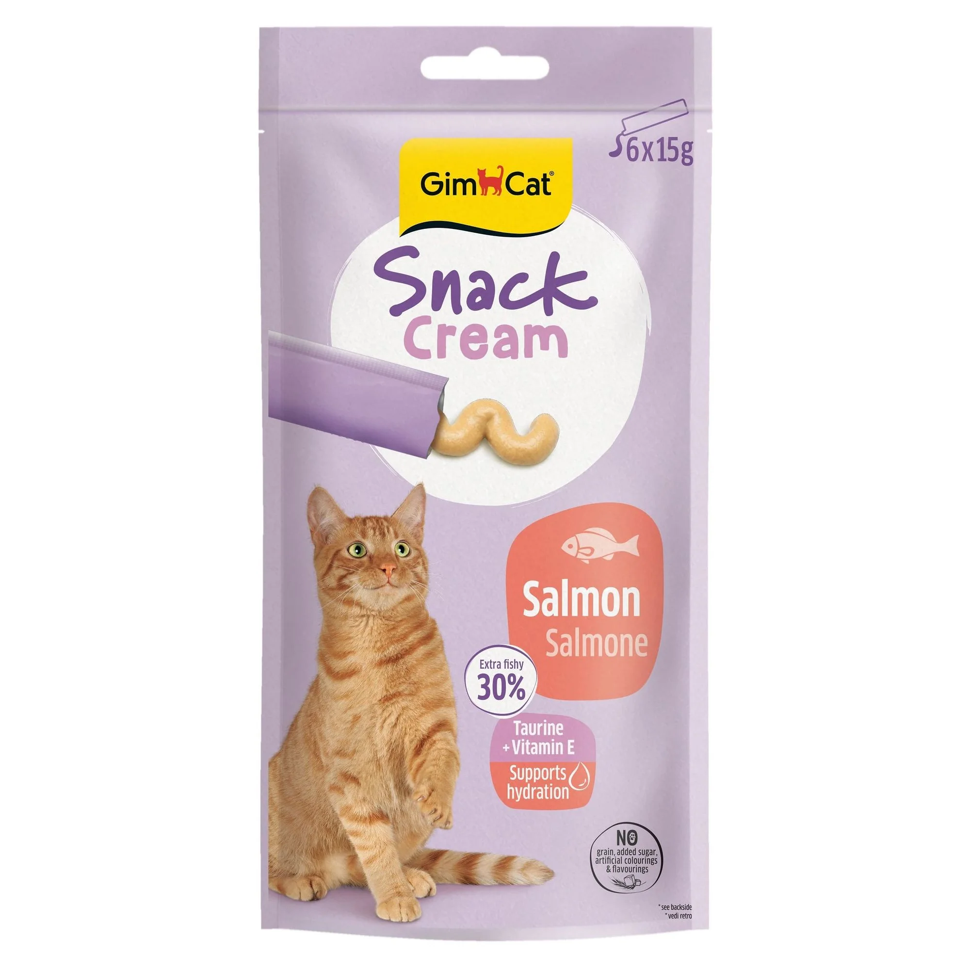 GimCat Snack Cream Somonlu Kedi Ödül Maması 6x15 G