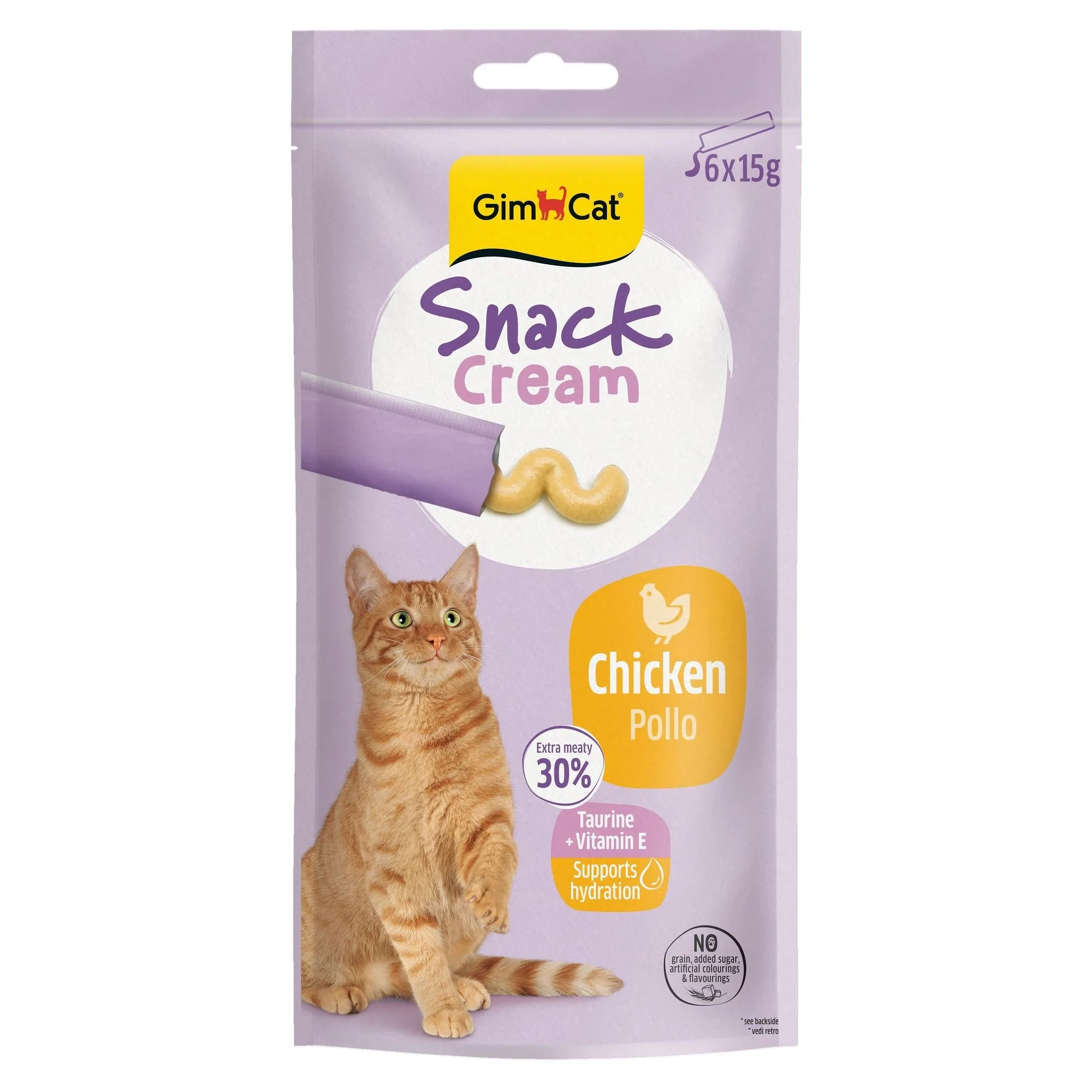 GimCat Snack Cream Tavuklu Kedi Ödülü 6x15 G