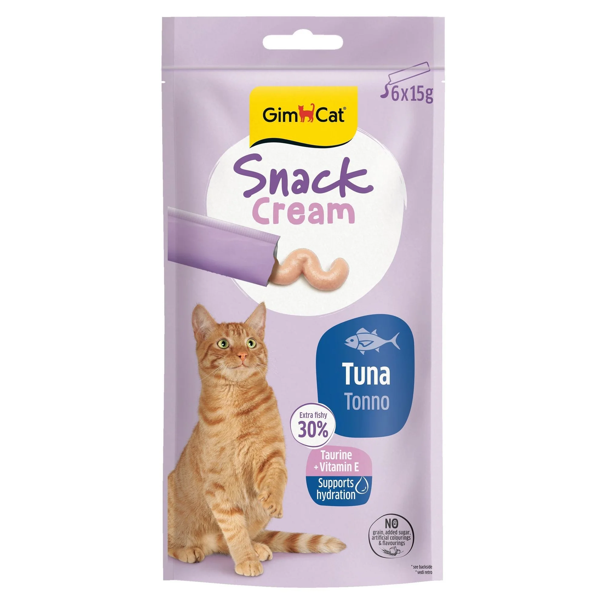 GimCat Snack Cream Ton Balıklı Kedi Ödül Maması 6x15 G